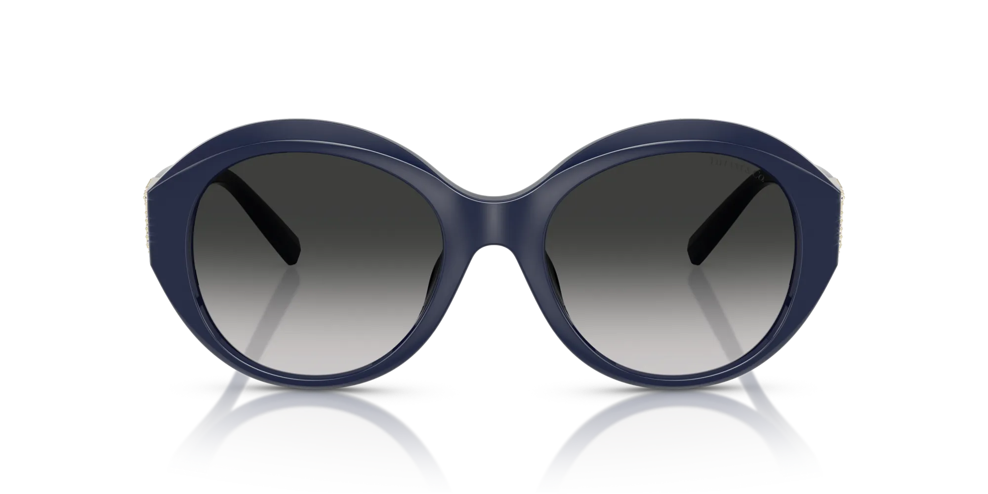 Tiffany TF4227BU 83963C Occhiali da sole Iniettato Blu Grigio Rotonda Normale Sfumato - immagine 3