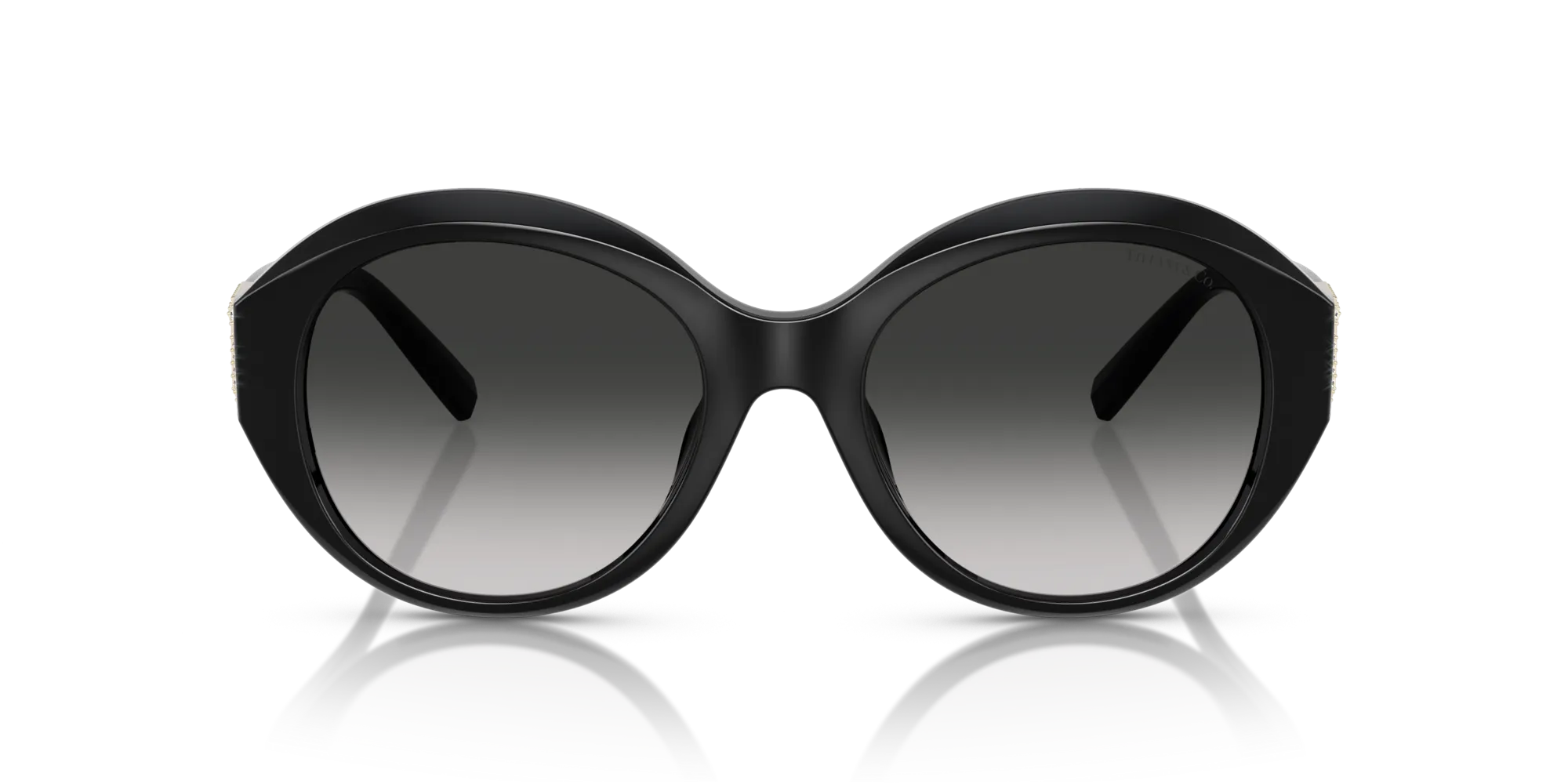 Tiffany TF4227BU 80013C Occhiali da sole Iniettato Nero Grigio Rotonda Normale Sfumato - immagine 3
