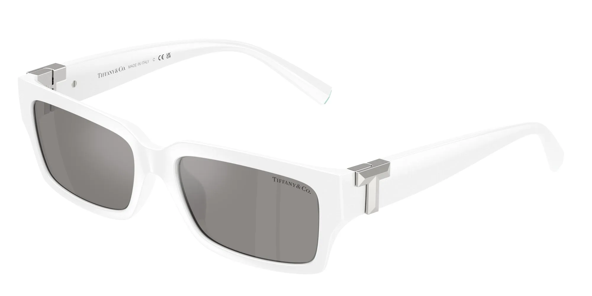 Tiffany TF4226U 83926G Occhiali da sole Iniettato Bianco Grigio Squadrata Specchiate - immagine 1