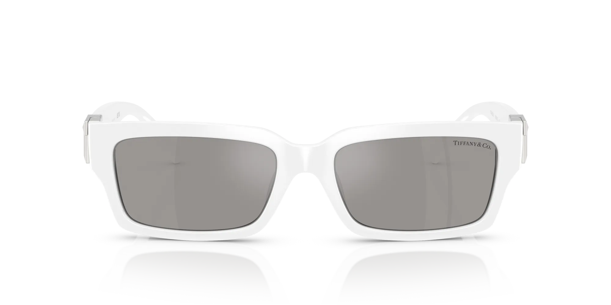 Tiffany TF4226U 83926G Occhiali da sole Iniettato Bianco Grigio Squadrata Specchiate - immagine 3