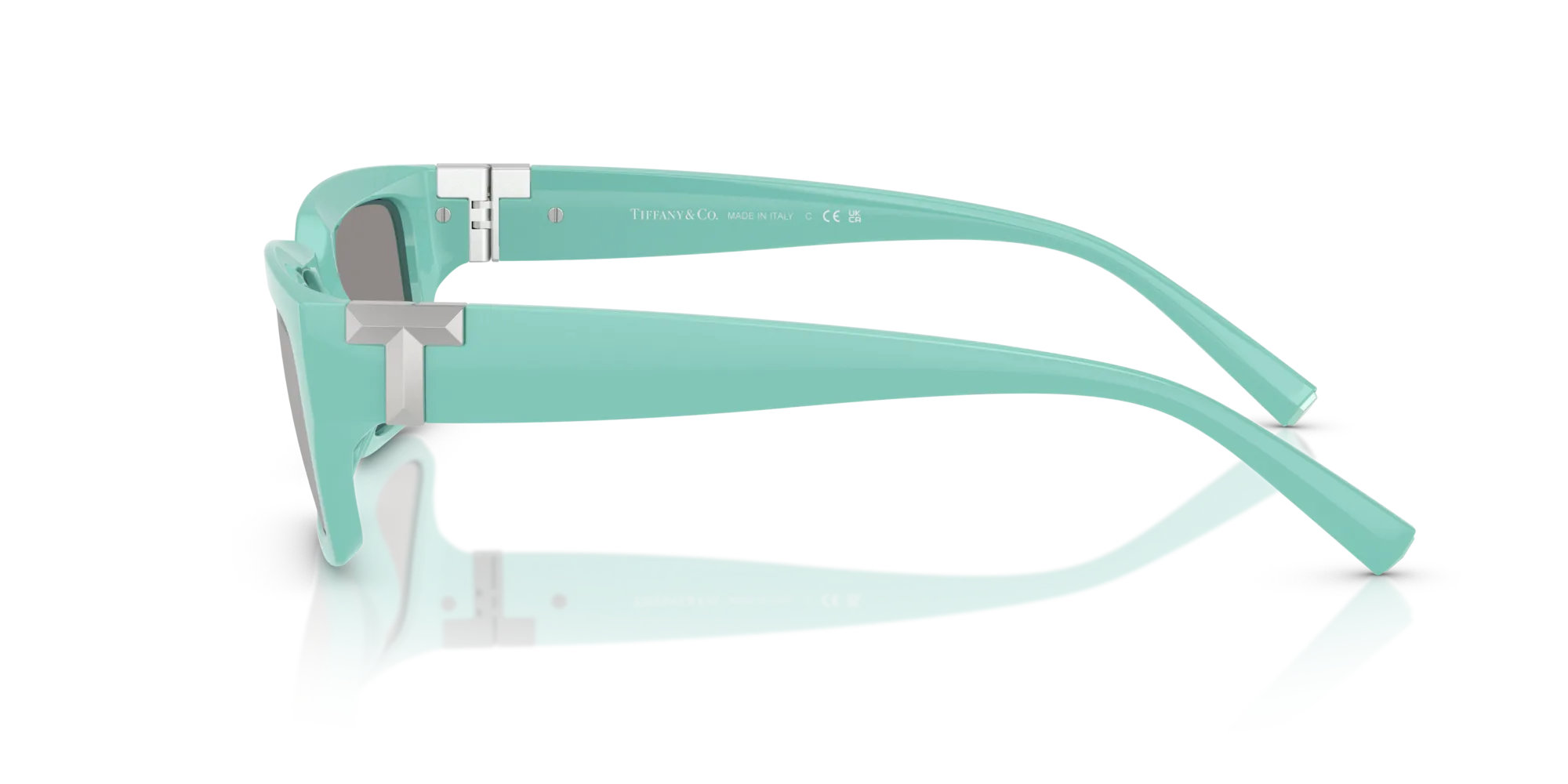 Tiffany TF4226U 83886G Occhiali da sole Iniettato Blu Grigio Squadrata Specchiate - immagine 4