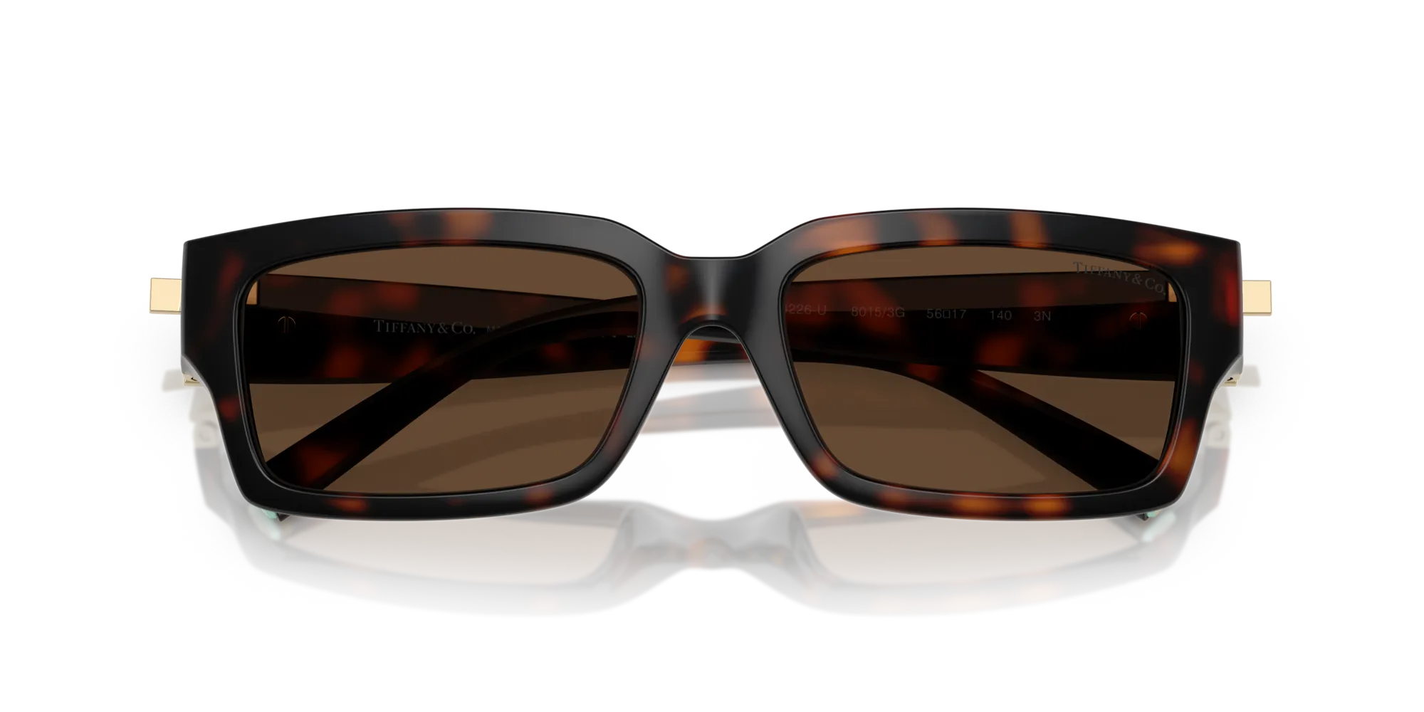 Tiffany TF4226U 80153G Occhiali da sole Iniettato Tartaruga Marrone Squadrata Normale - immagine 2