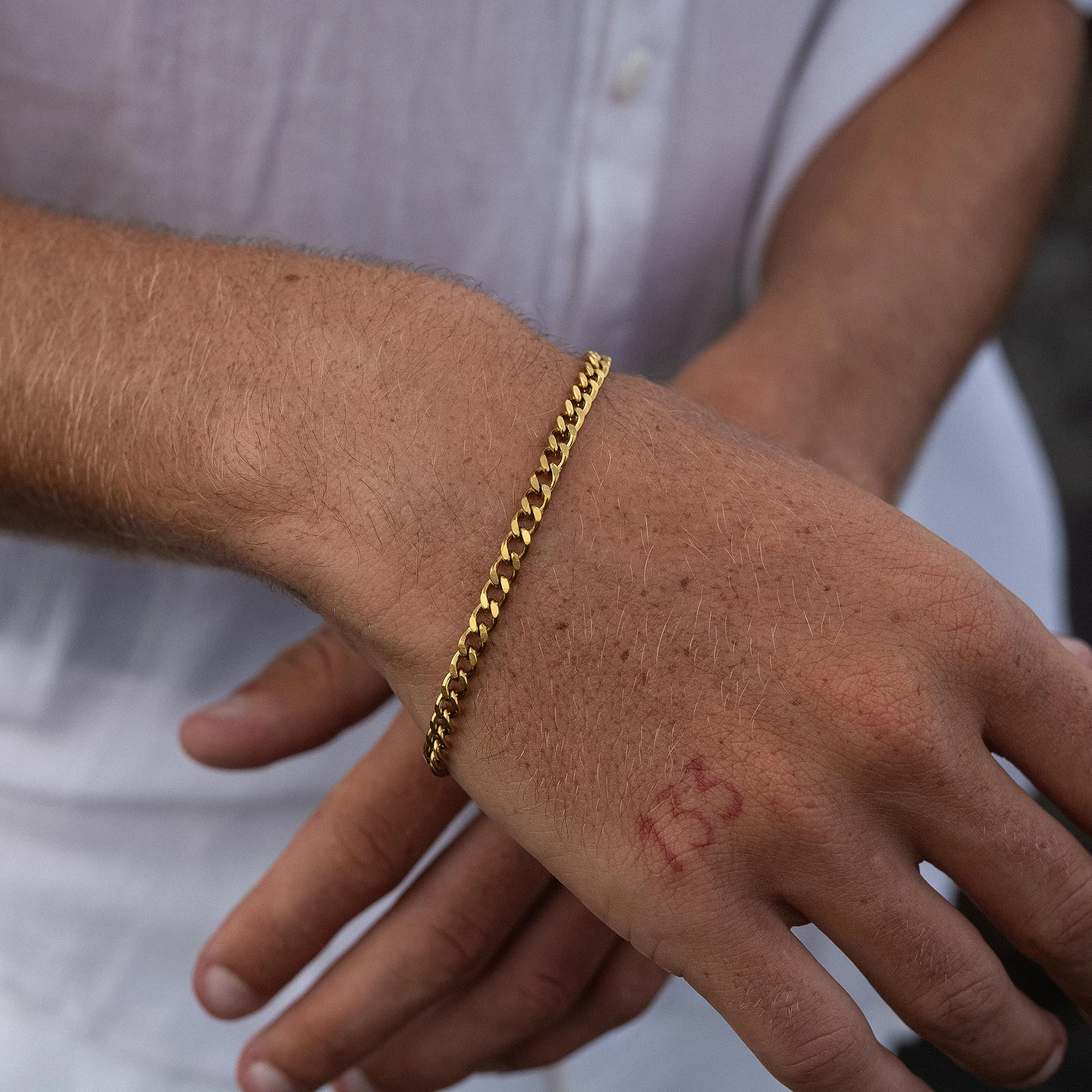 Made by Nami Bracciale Uomo Acciaio Inossidabile 316L Oro Argento Nero - Impermeabile Anallergico 18-22cm - Gioielli Eleganti Quotidiani - immagine 6