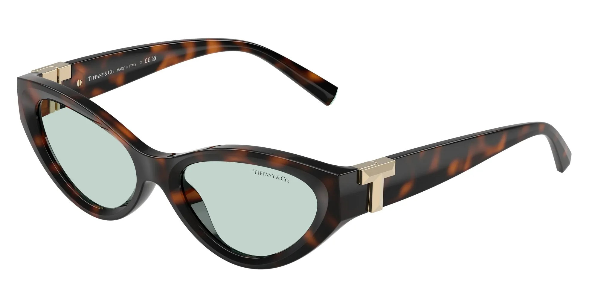 Tiffany TF4225U 8429D9 Occhiali da sole Iniettato Tartaruga Blu Rotonda Normale - immagine 1