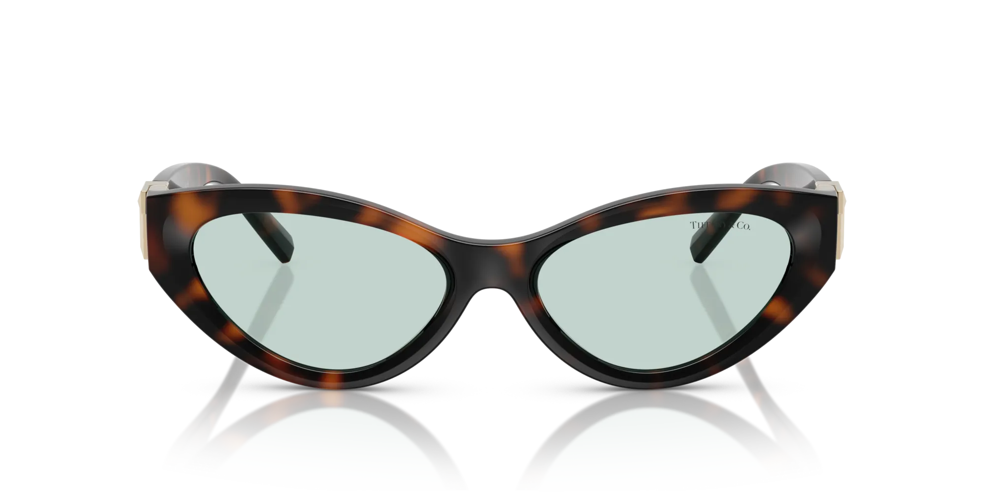 Tiffany TF4225U 8429D9 Occhiali da sole Iniettato Tartaruga Blu Rotonda Normale - immagine 3
