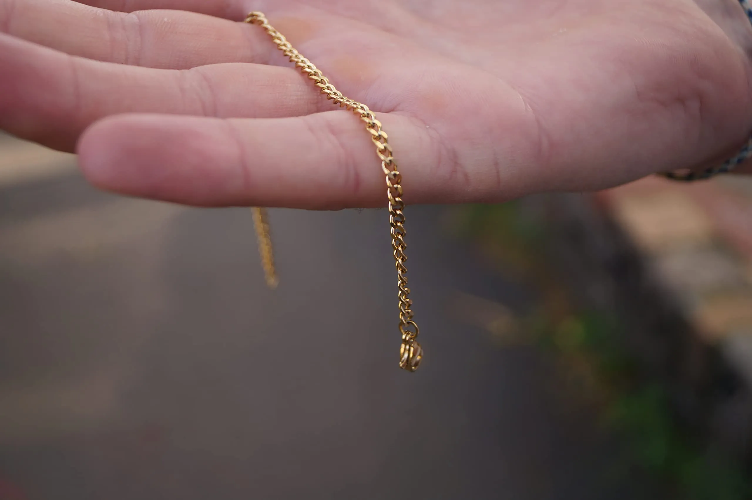Made by Nami Bracciale Uomo Acciaio Inossidabile Oro Cuban Link 4mm 21cm - immagine 4