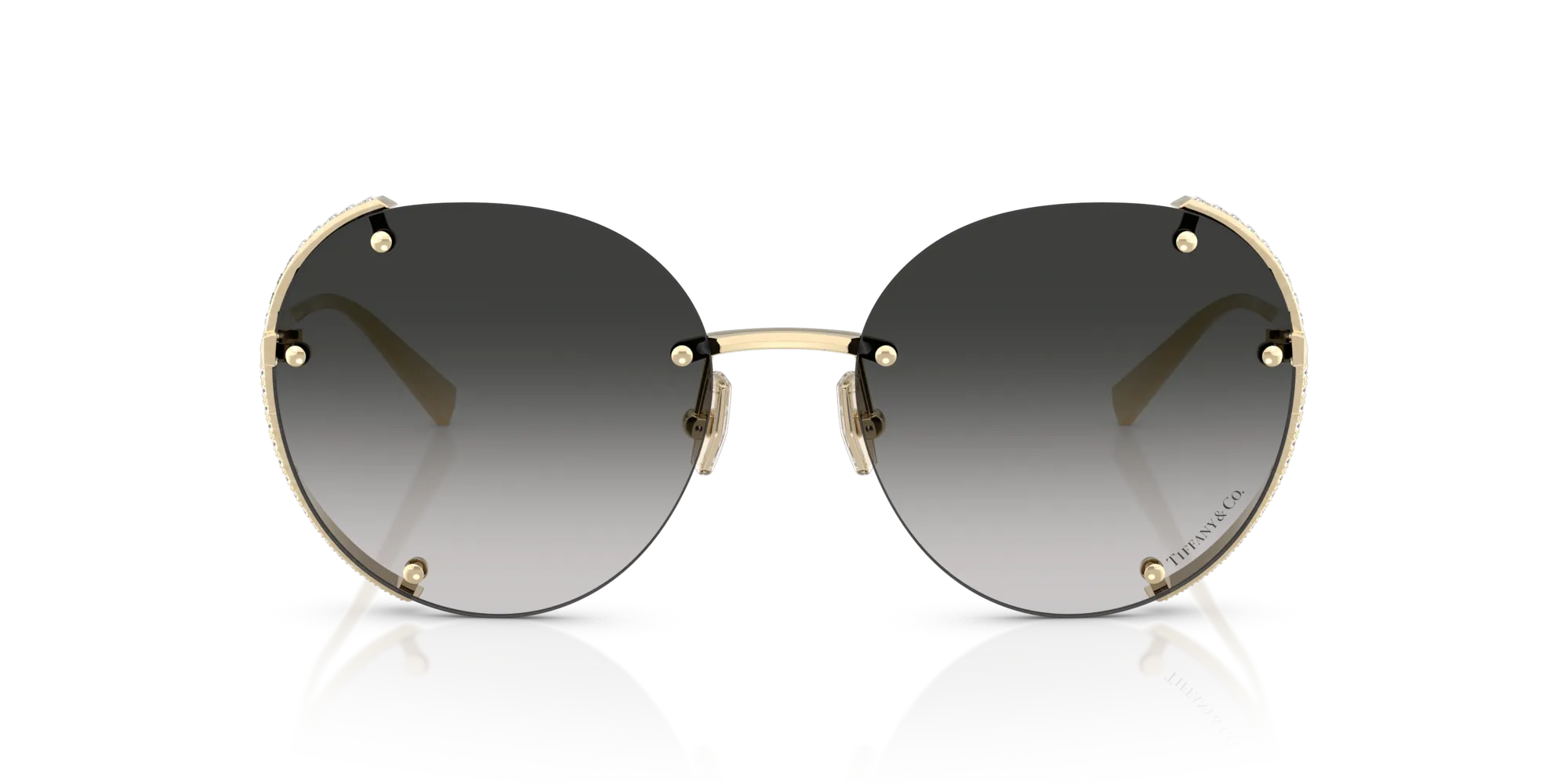 Tiffany TF3110KB 62203C Occhiali da sole Metallo Oro Grigio Rotonda Normale Sfumato - immagine 3