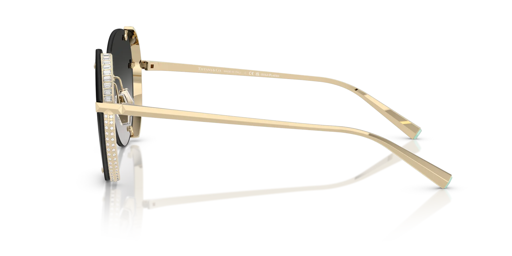 Tiffany TF3110KB 62203C Occhiali da sole Metallo Oro Grigio Rotonda Normale Sfumato - immagine 4