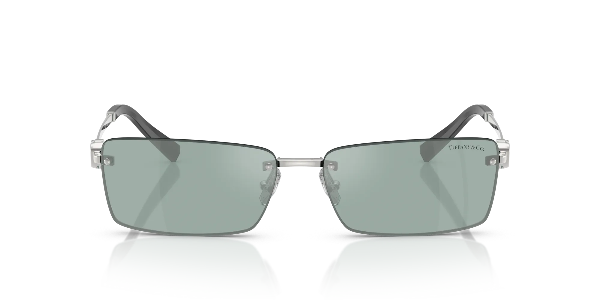 Tiffany TF3108B 62227C Occhiali da sole Metallo Argento Azzurro Squadrata Specchiate - immagine 3