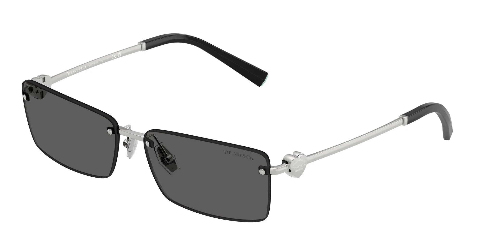 Tiffany TF3108B 6001S4 Occhiali da sole Metallo Argento Grigio Squadrata Normale - immagine 1