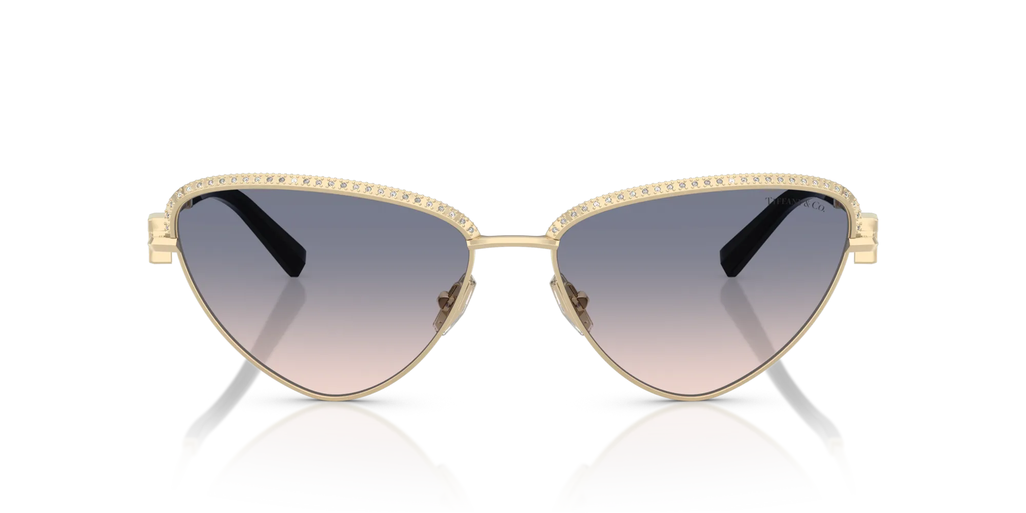 Tiffany TF3107KB 622116 Occhiali da sole Metallo Oro Marrone Geometrica Normale Sfumato - immagine 3