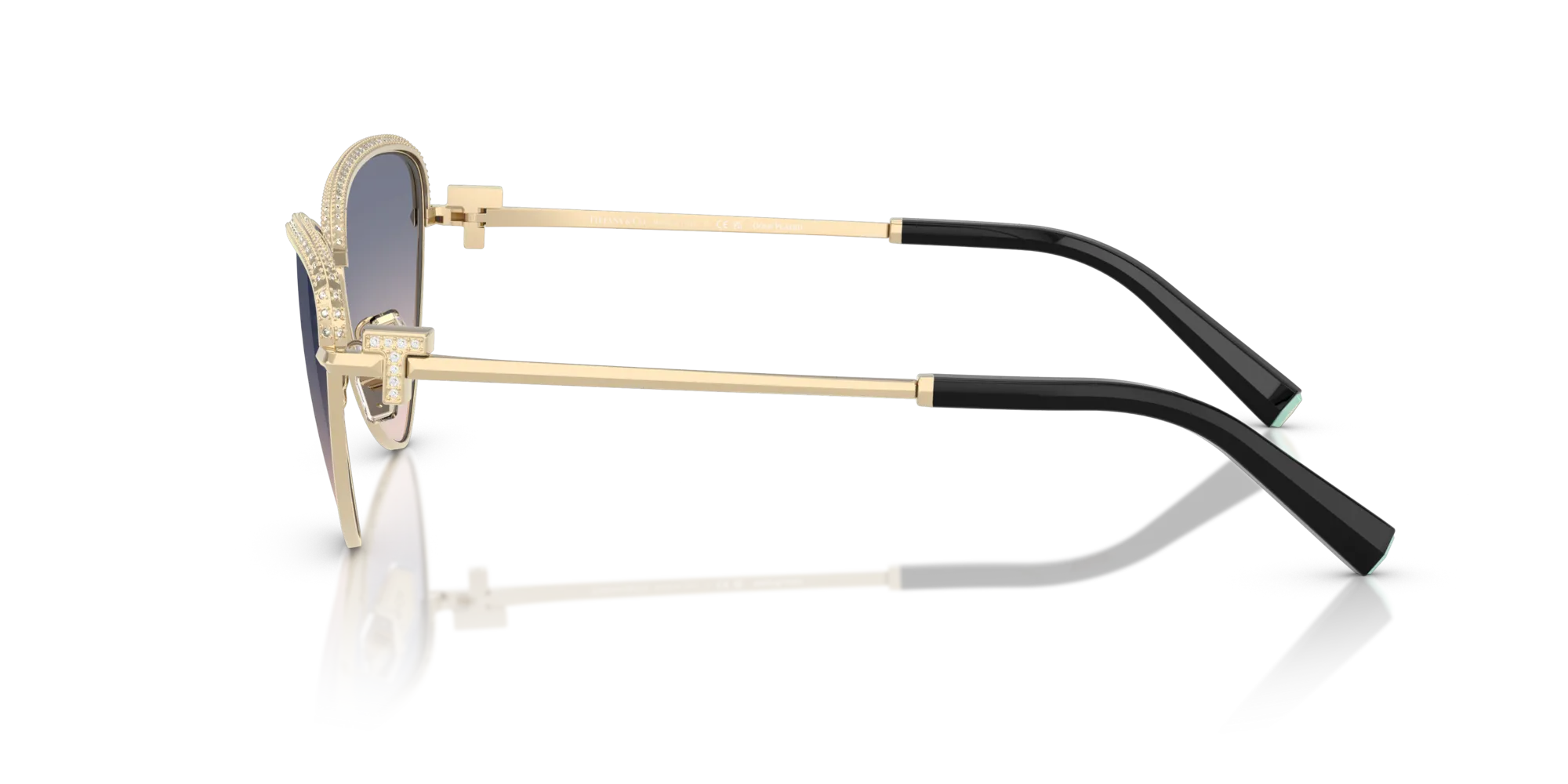 Tiffany TF3107KB 622116 Occhiali da sole Metallo Oro Marrone Geometrica Normale Sfumato - immagine 4