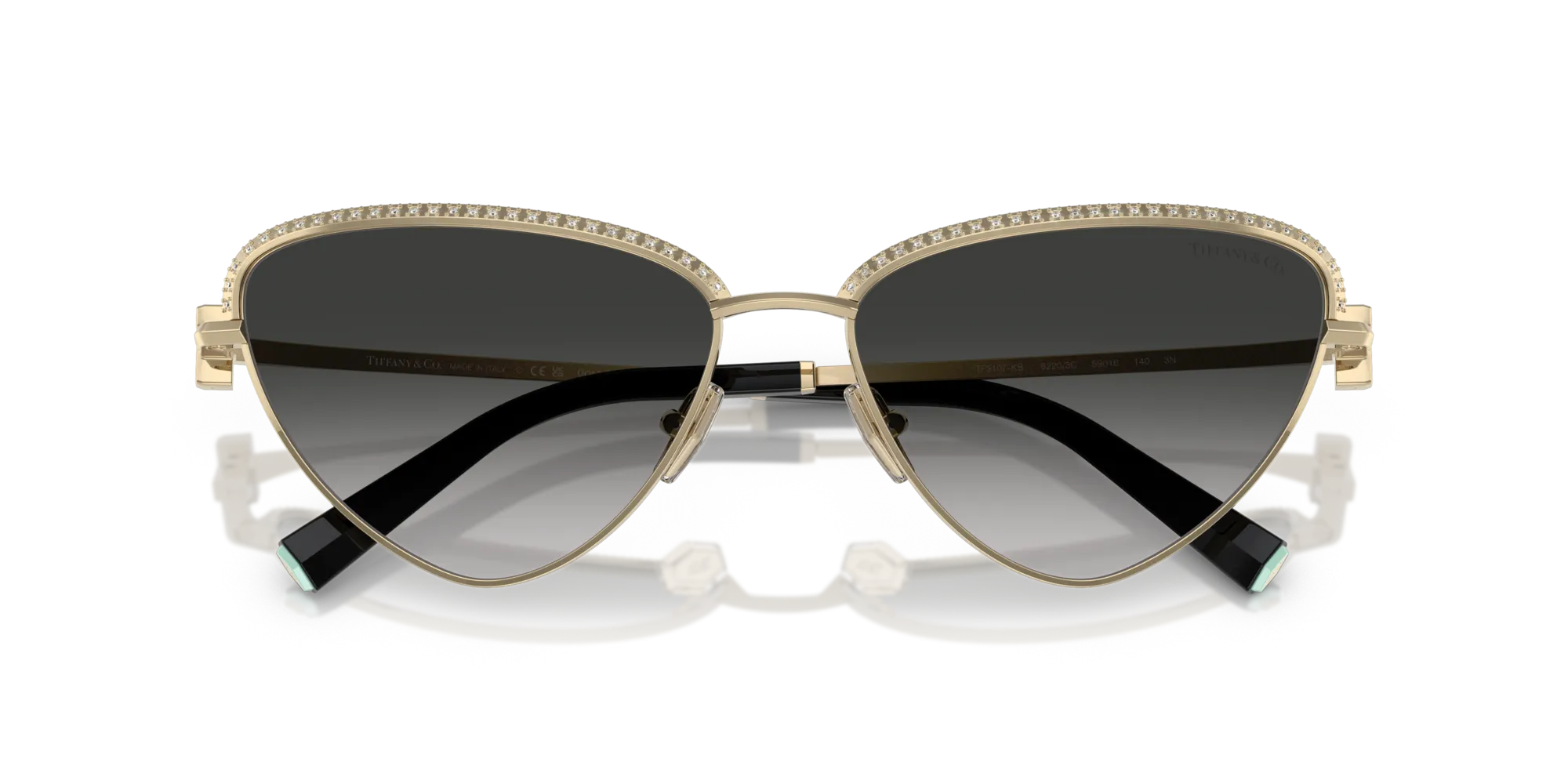 Tiffany TF3107KB 62203C Occhiali da sole Metallo Oro Grigio Geometrica Normale Sfumato - immagine 2