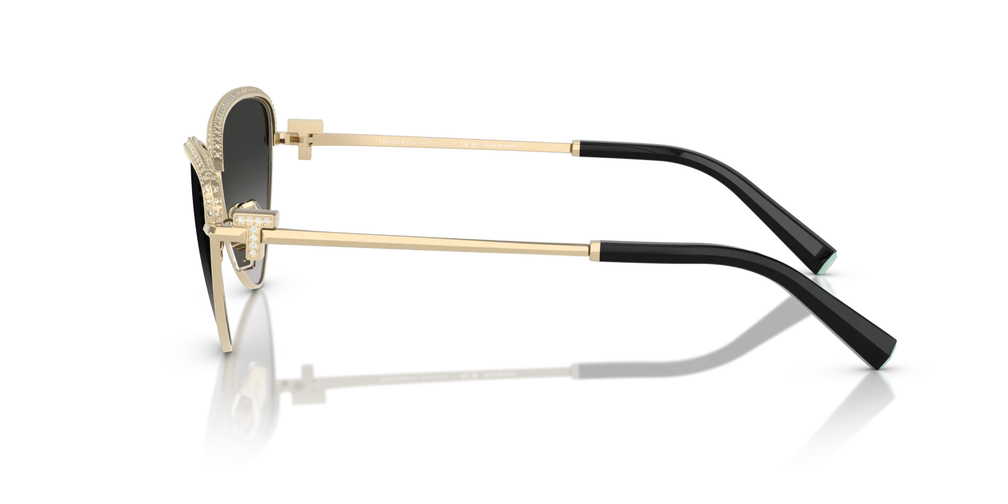 Tiffany TF3107KB 62203C Occhiali da sole Metallo Oro Grigio Geometrica Normale Sfumato - immagine 4