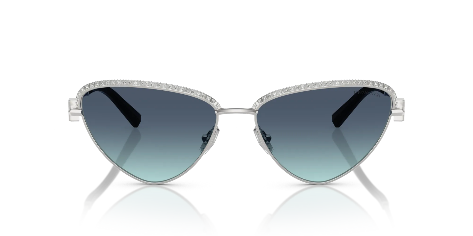 Tiffany TF3107KB 62139S Occhiali da sole Metallo Argento Blu Geometrica Normale Sfumato - immagine 3