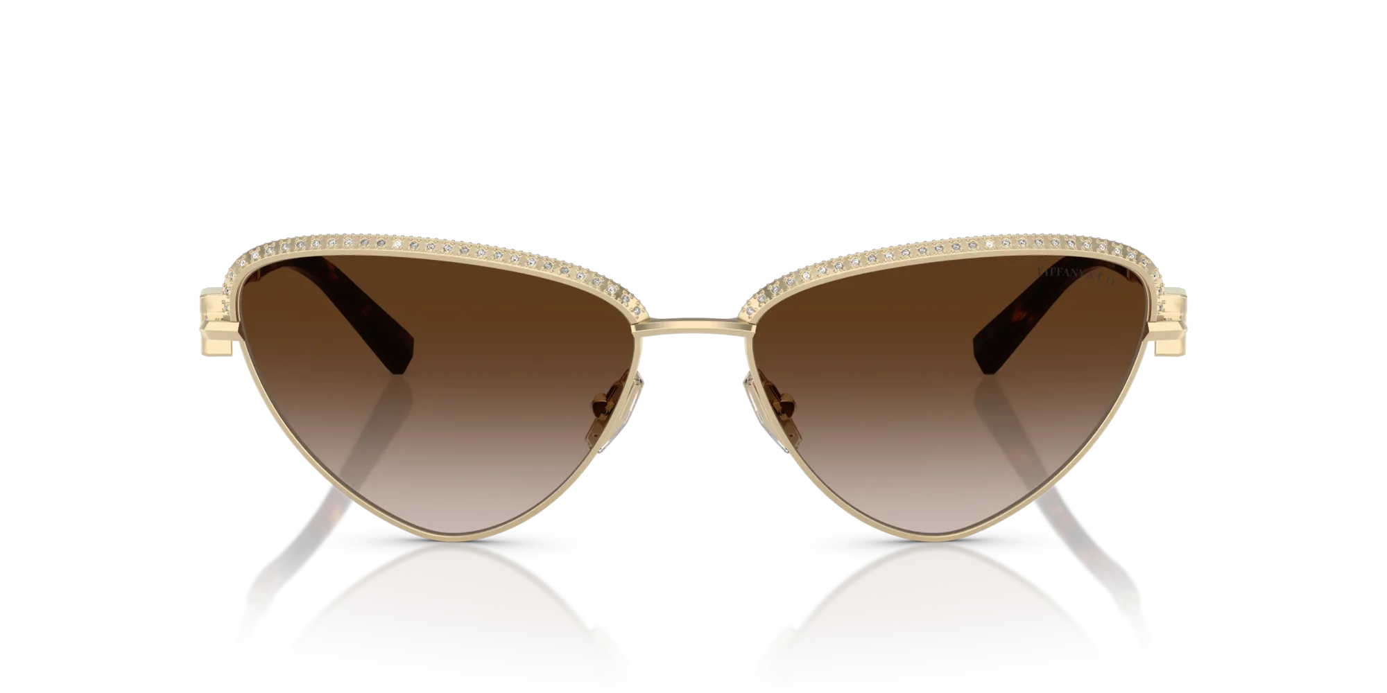 Tiffany TF3107KB 62123B Occhiali da sole Metallo Oro Marrone Geometrica Normale Sfumato - immagine 3