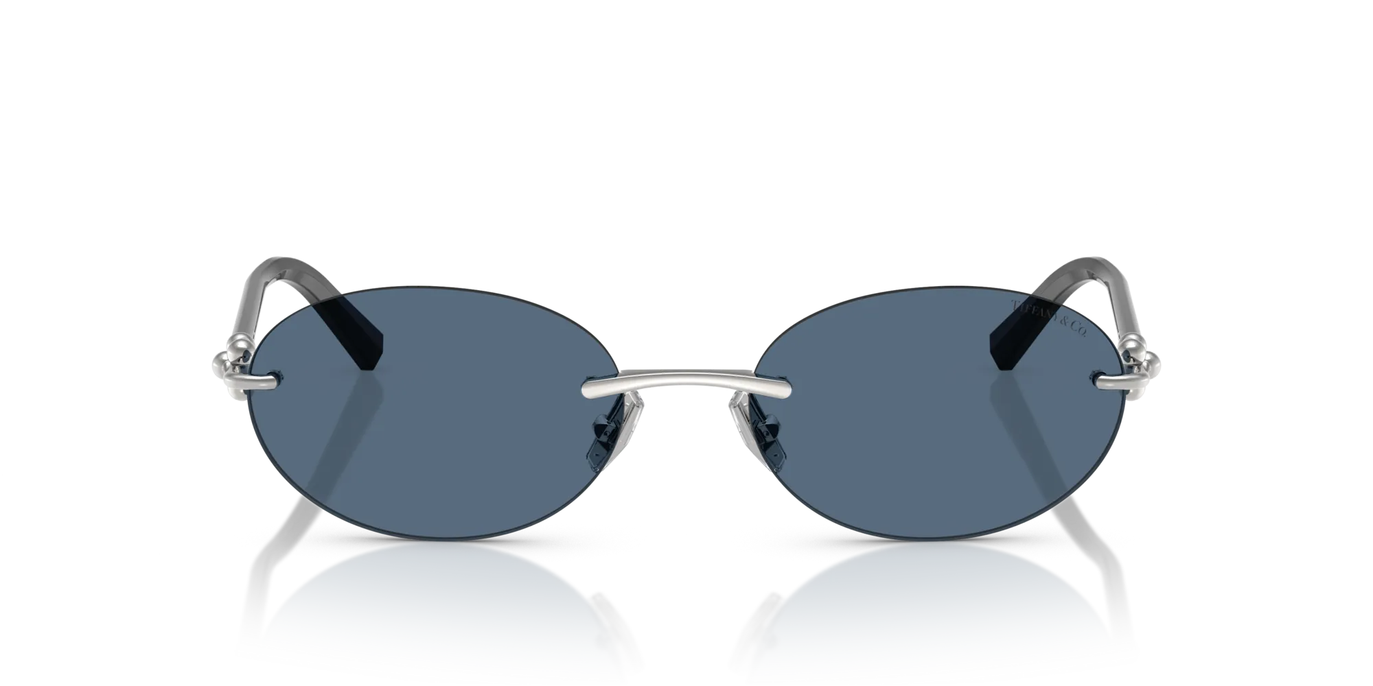 Tiffany TF3104D 600180 Occhiali da sole Metallo Argento Blu Rotonda Normale - immagine 3