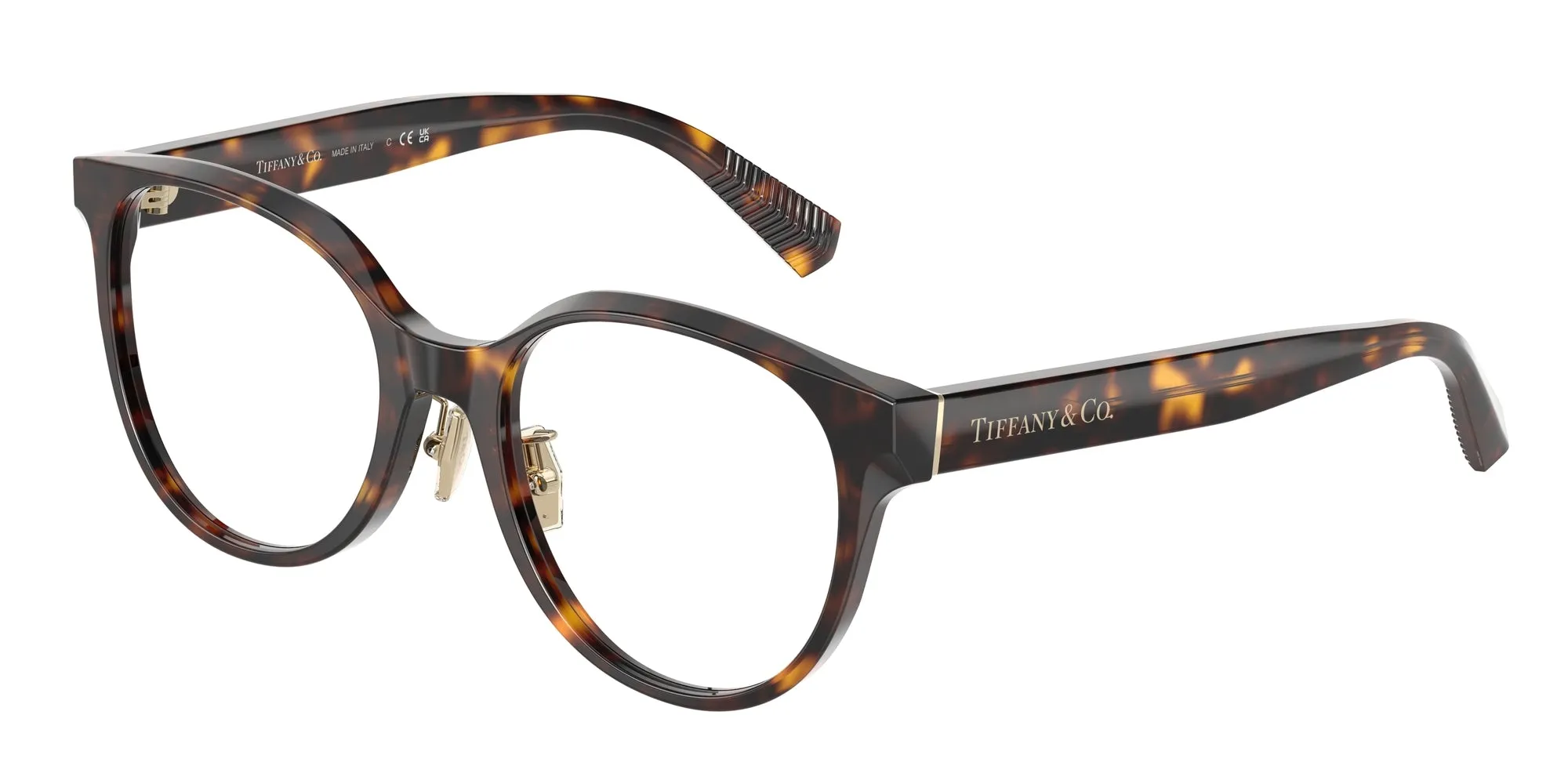 Tiffany TF2264D 8015 Montature da vista Acetato Tartaruga Rotonda Normale - immagine 1