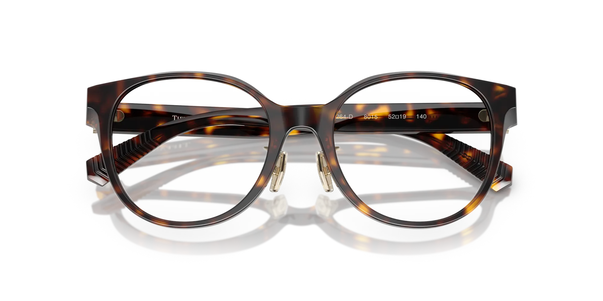 Tiffany TF2264D 8015 Montature da vista Acetato Tartaruga Rotonda Normale - immagine 2