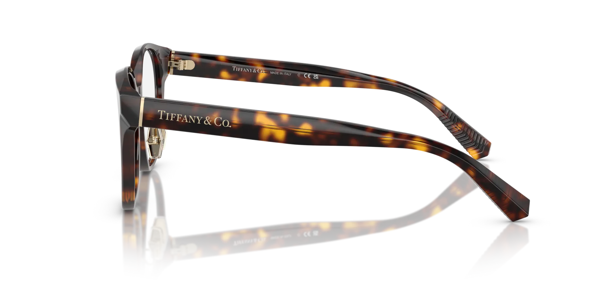 Tiffany TF2264D 8015 Montature da vista Acetato Tartaruga Rotonda Normale - immagine 4