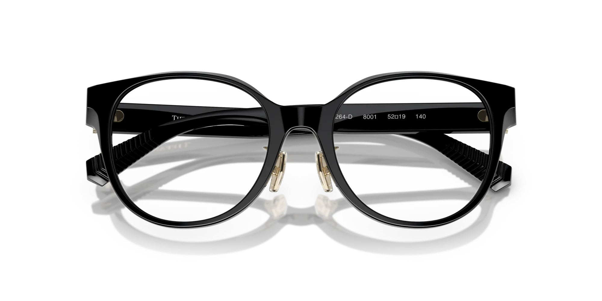 Tiffany TF2264D 8001 Montature da vista Acetato Nero Rotonda Normale - immagine 2
