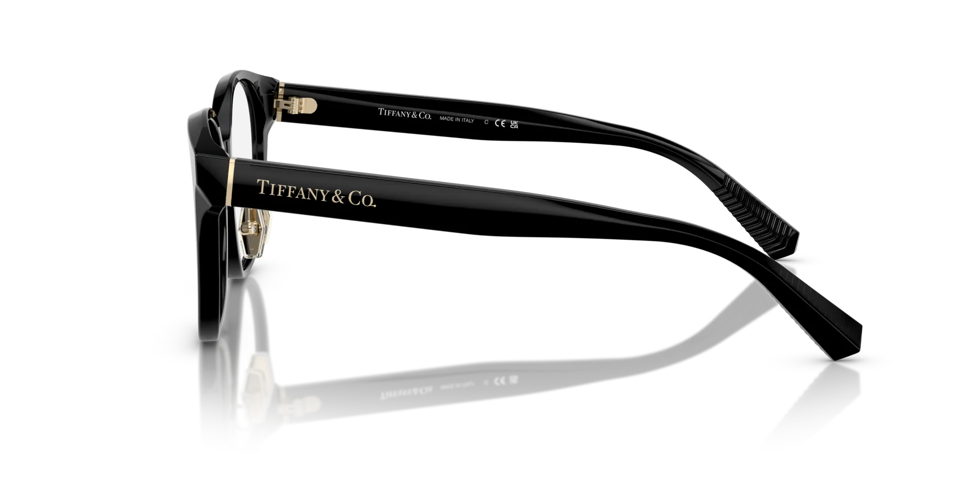 Tiffany TF2264D 8001 Montature da vista Acetato Nero Rotonda Normale - immagine 4