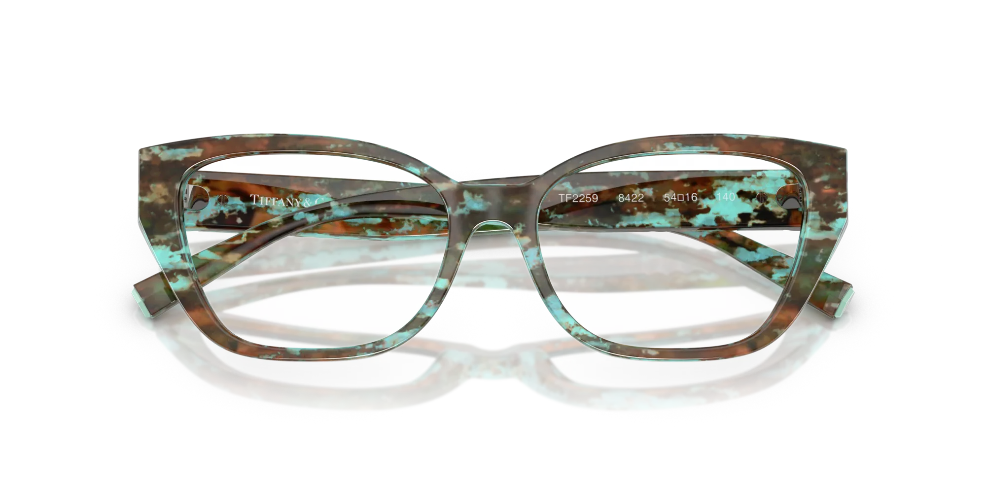 Tiffany TF2259 8422 Montature da vista Acetato Tartaruga Cat Eye Normale - immagine 2