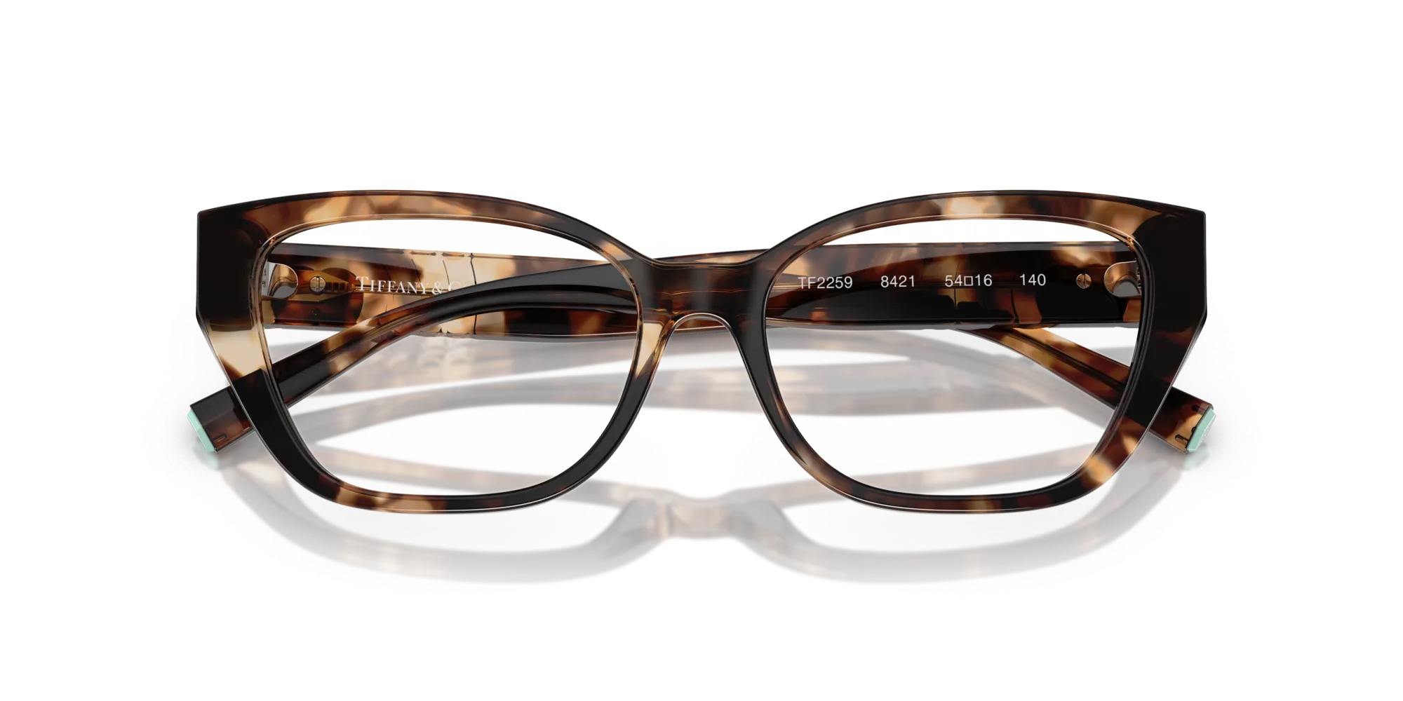 Tiffany TF2259 8421 Montature da vista Acetato Marrone Cat Eye Normale - immagine 2