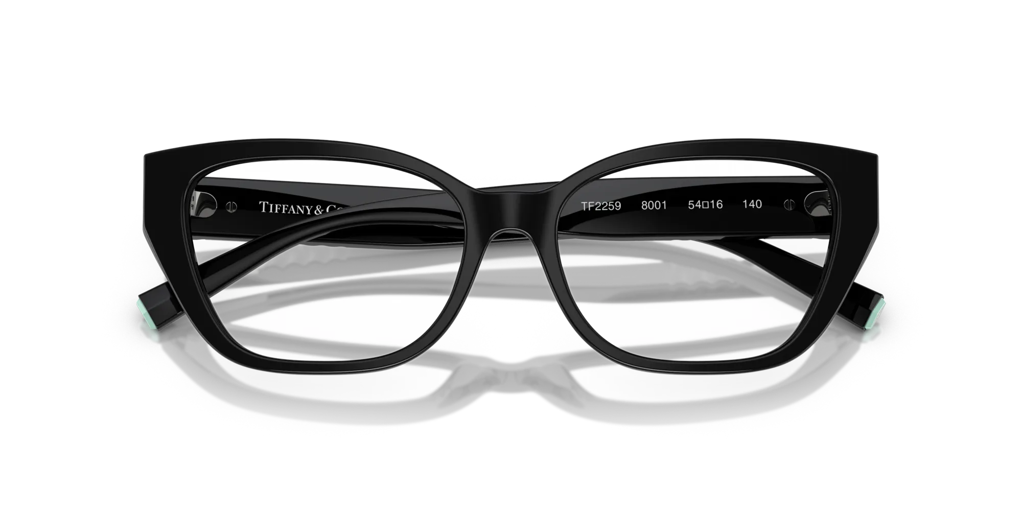 Tiffany TF2259 8001 Montature da vista Acetato Nero Cat Eye Normale - immagine 2