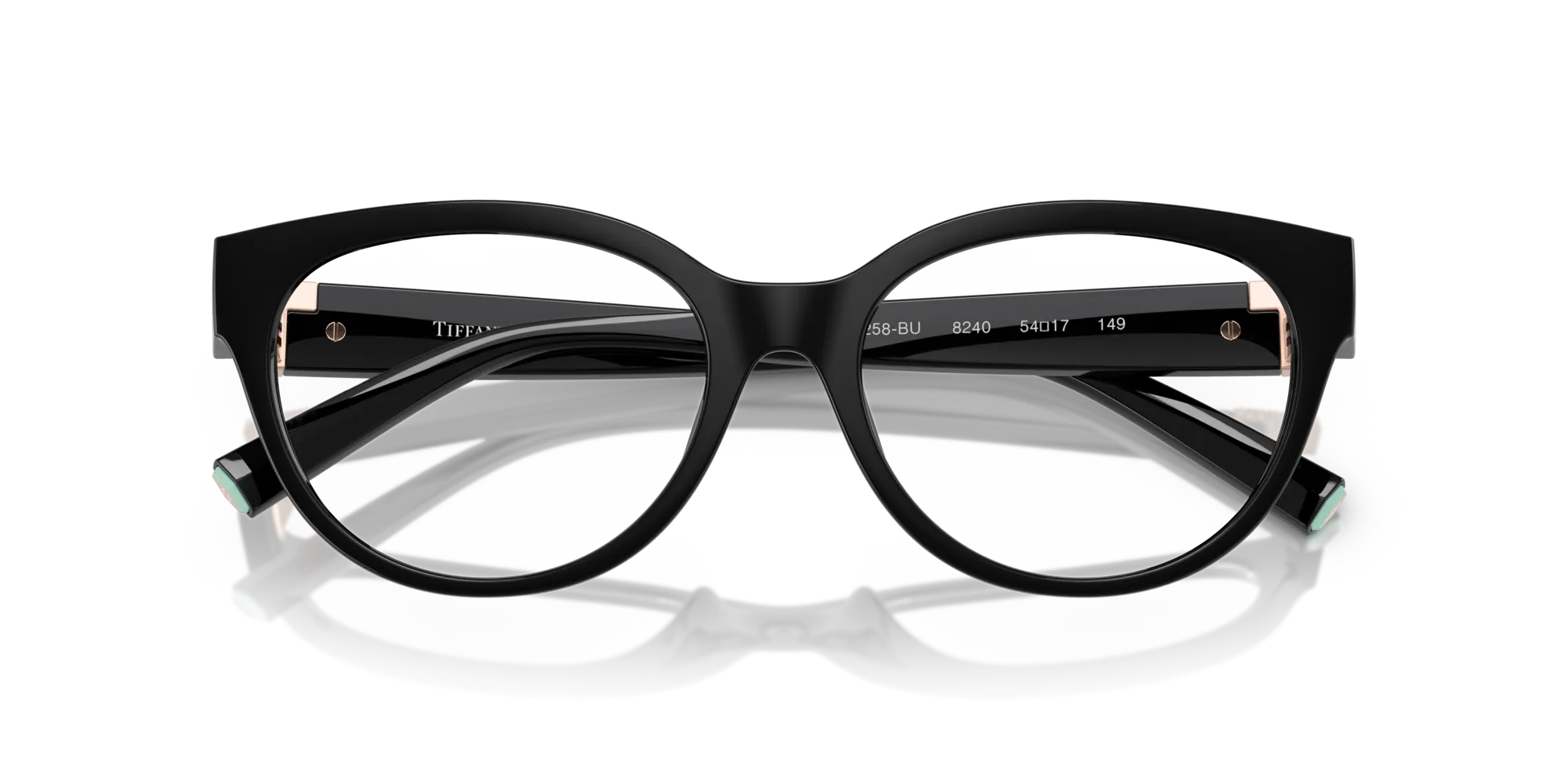 Tiffany TF2258BU 8240 Montature da vista Iniettato Nero Cat Eye Normale - immagine 2