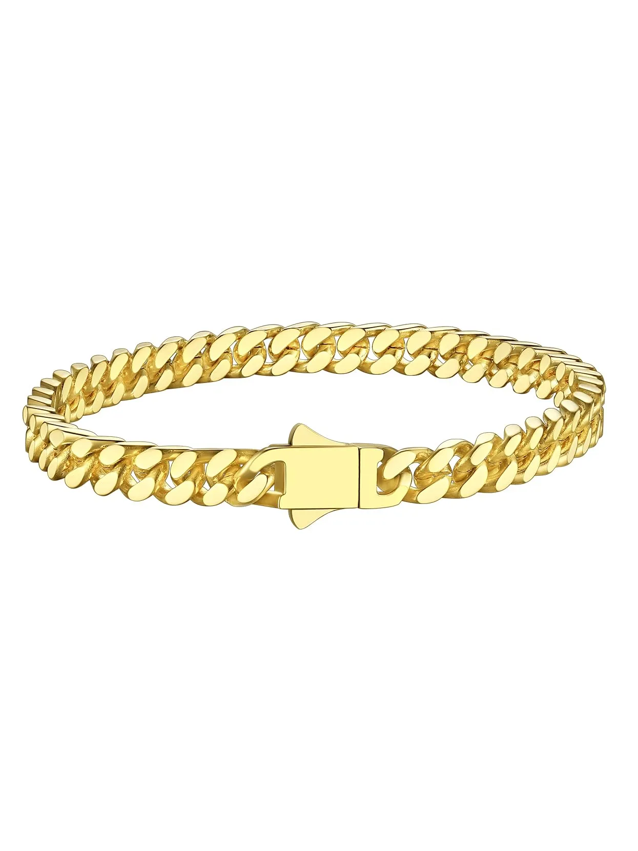 Richsteel Bracciale Uomo Catena Cubana Larghezza 5/7/9/12 MM Accaio Inossidabile 316L Impermeabile Antiallergico Comoda Fibbia di Collegamento 19/21/23 CM Regalo Rgazzo Padre Compleanno - immagine 1