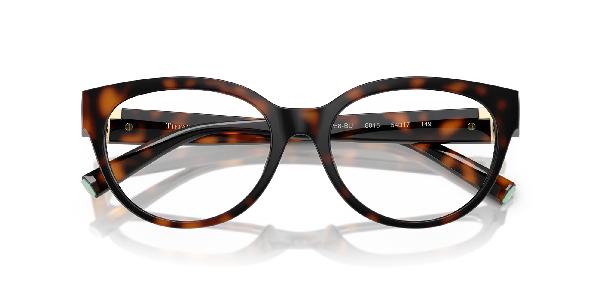 Tiffany TF2258BU 8015 Montature da vista Iniettato Tartaruga Cat Eye Normale - immagine 2