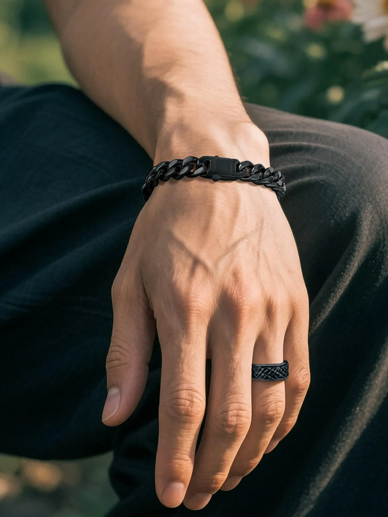 Richsteel Bracciale Uomo Catena Cubana Larghezza 5/7/9/12 MM Accaio Inossidabile 316L Impermeabile Antiallergico Comoda Fibbia di Collegamento 19/21/23 CM Regalo Rgazzo Padre Compleanno - immagine 6