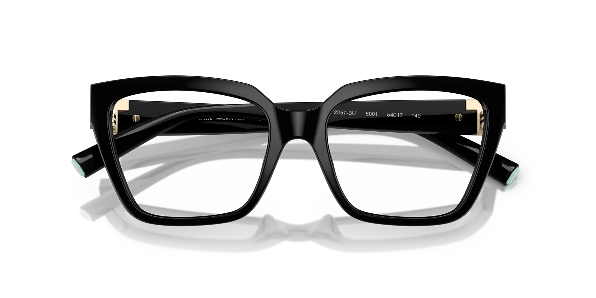 Tiffany TF2257BU 8001 Montature da vista Iniettato Nero Trasparente Squadrata Normale - immagine 2