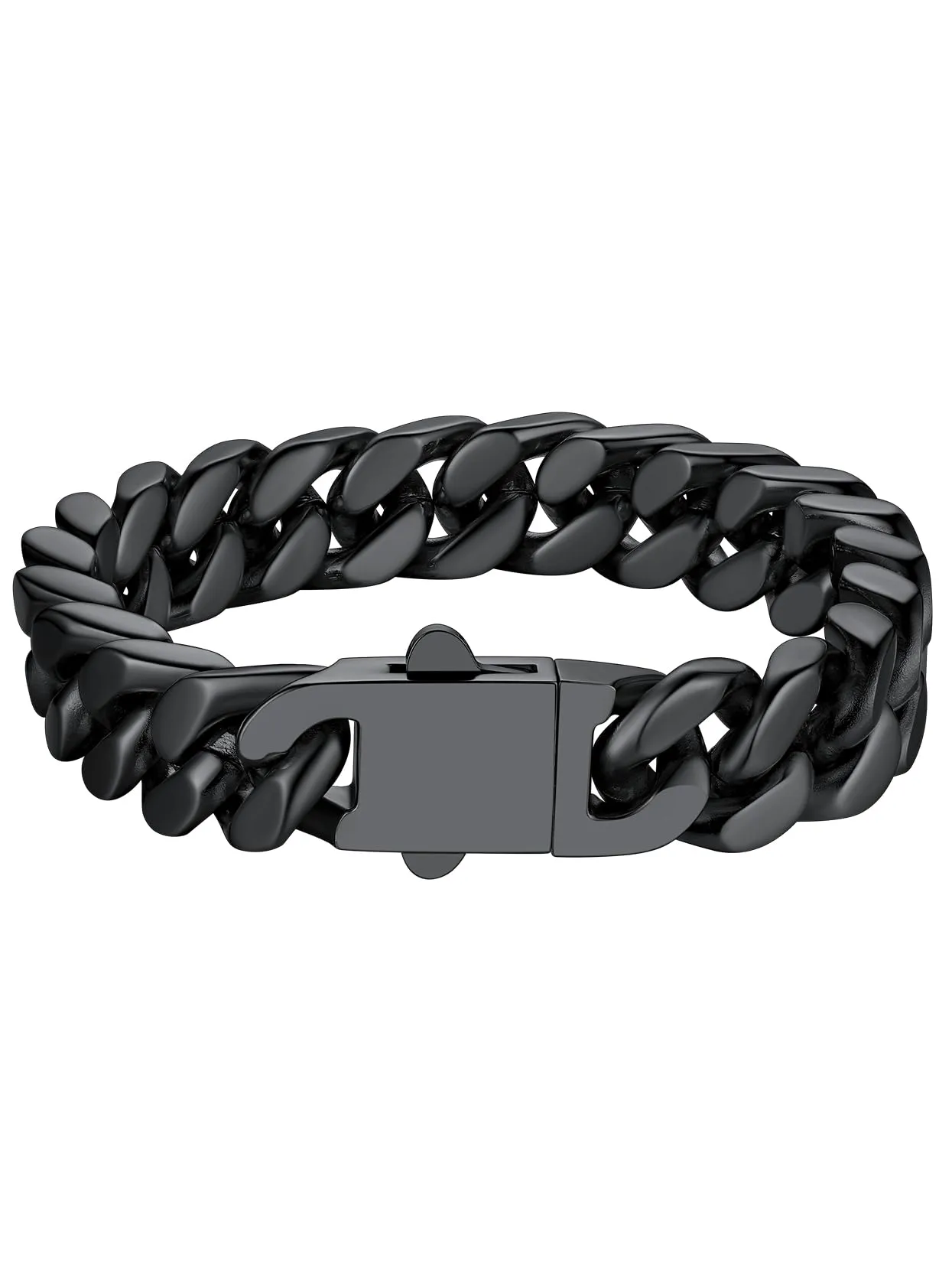 Richsteel Bracciale Uomo Catena Cubana Larghezza 5/7/9/12 MM Accaio Inossidabile 316L Impermeabile Antiallergico Comoda Fibbia di Collegamento 19/21/23 CM Regalo Rgazzo Padre Compleanno - immagine 1