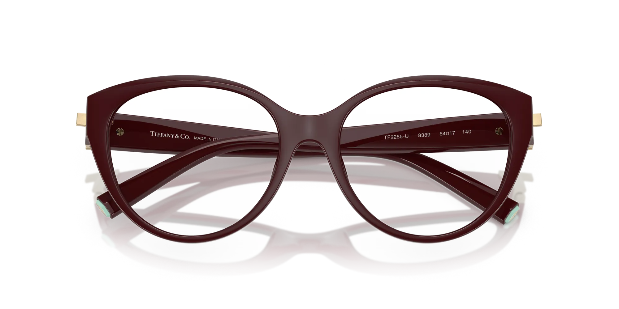 Tiffany TF2255U 8389 Montature da vista Iniettato Viola Cat Eye Normale - immagine 2