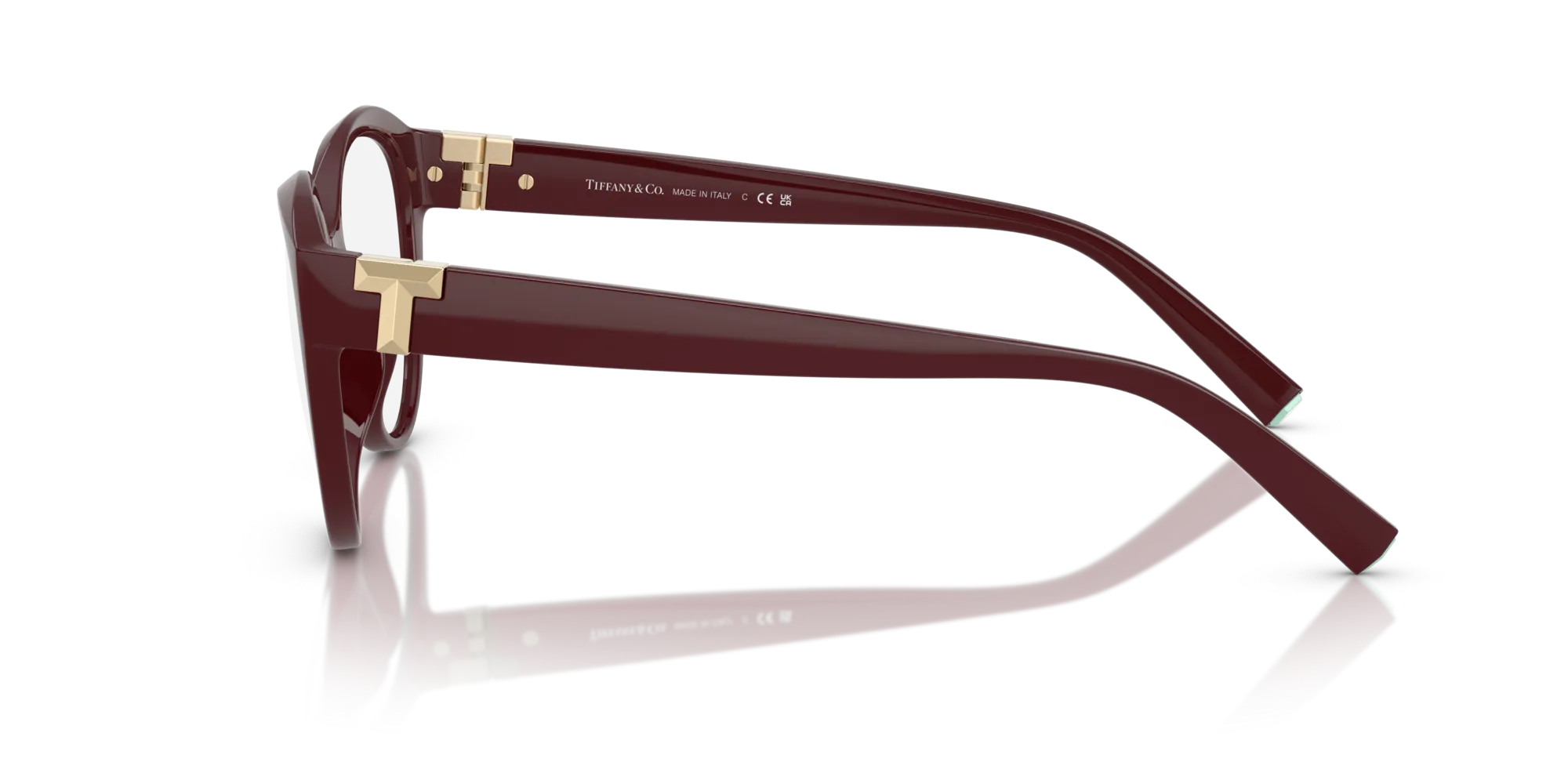 Tiffany TF2255U 8389 Montature da vista Iniettato Viola Cat Eye Normale - immagine 4