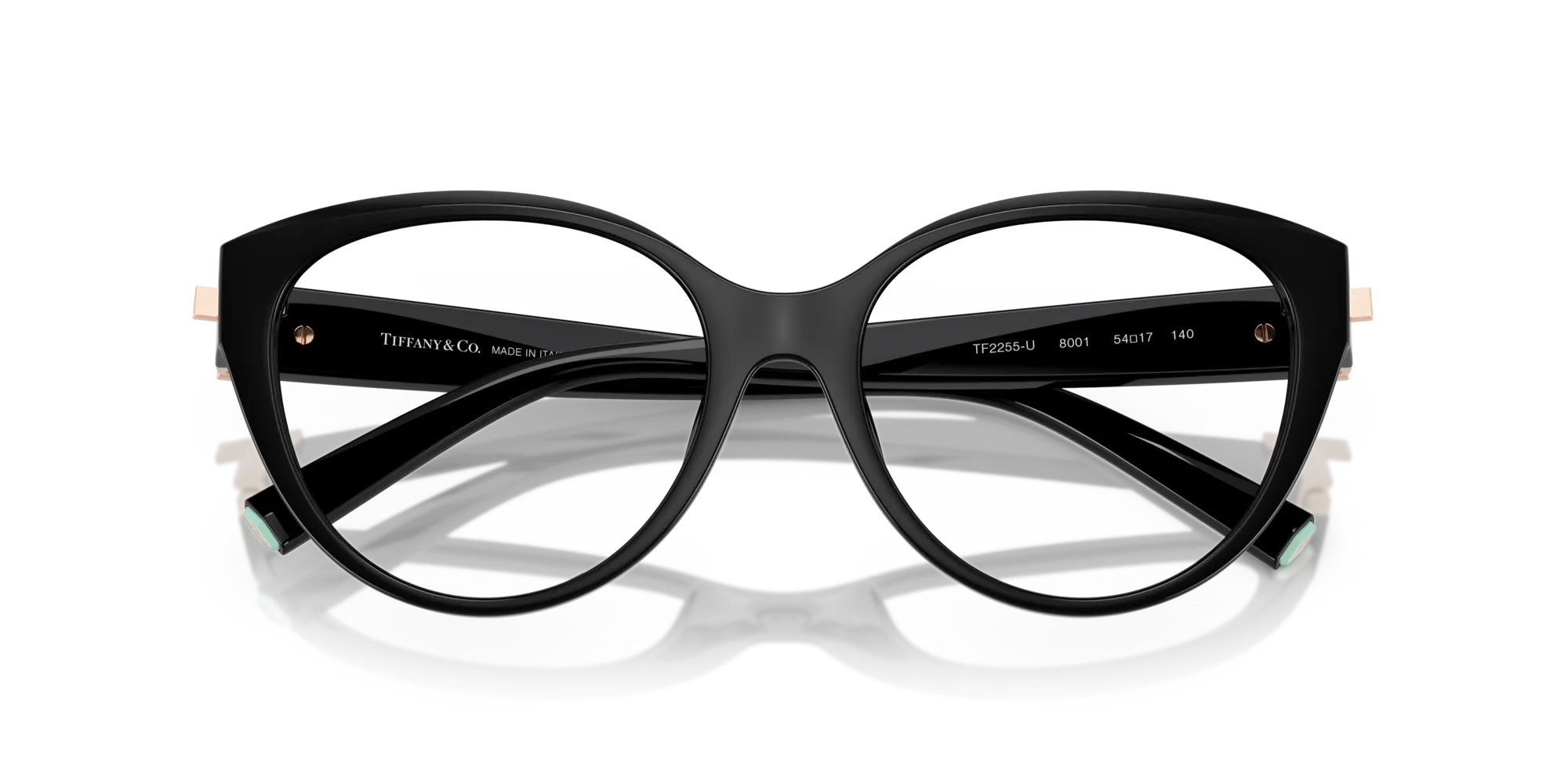 Tiffany TF2255U 8001 Montature da vista Iniettato Nero Cat Eye Normale - immagine 2