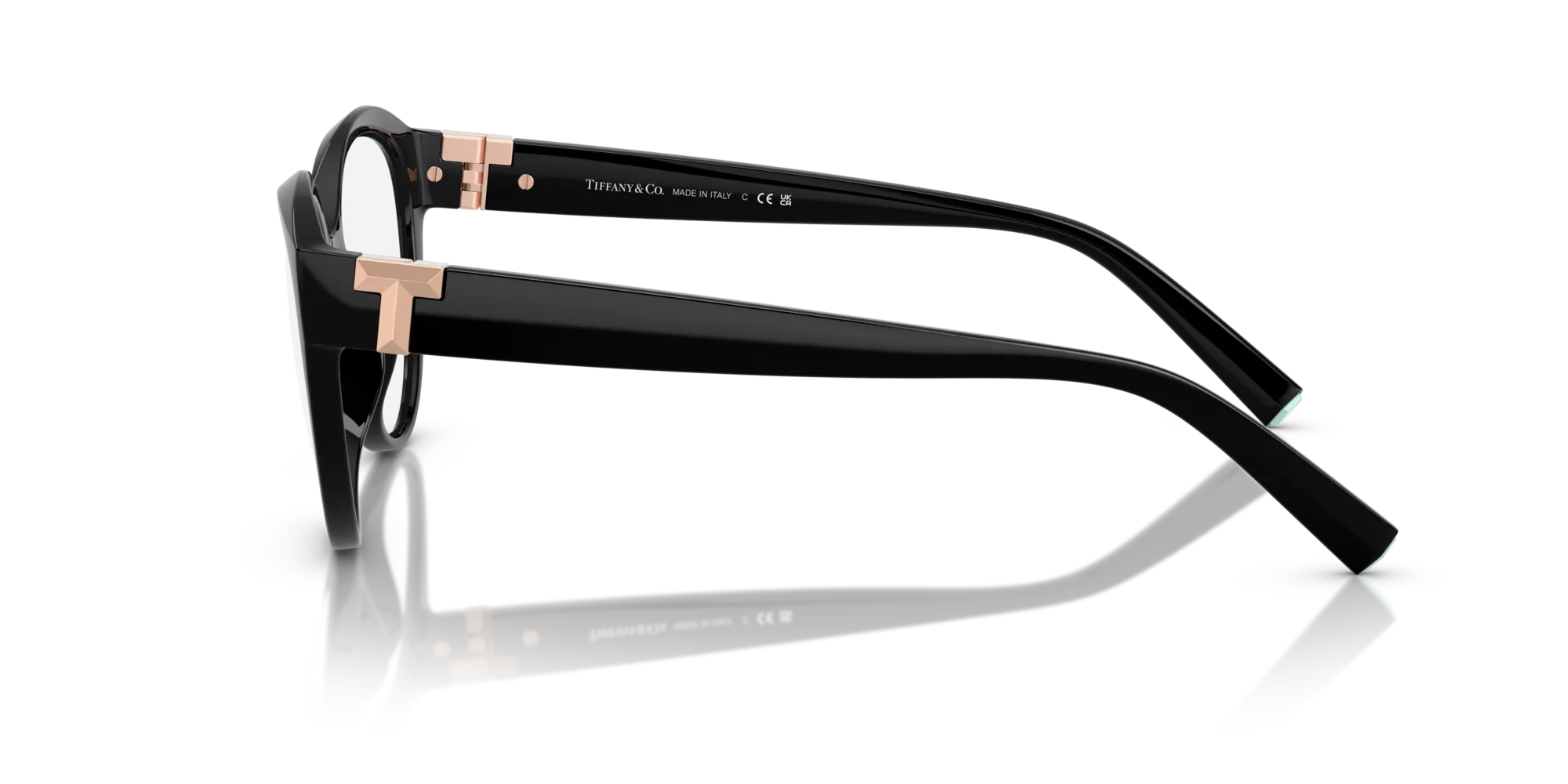 Tiffany TF2255U 8001 Montature da vista Iniettato Nero Cat Eye Normale - immagine 4