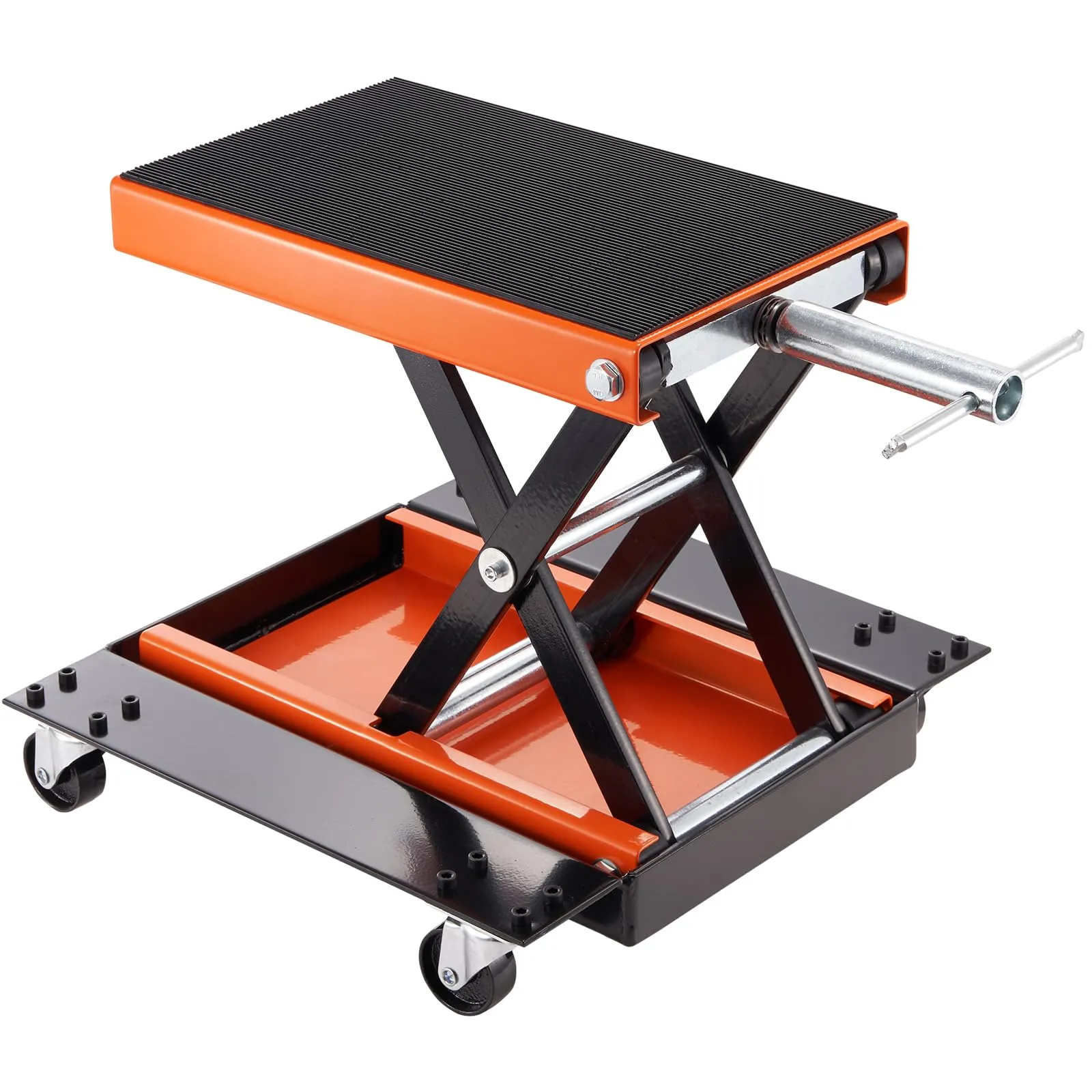 VEVOR Ponte Sollevatore Idraulico a Forbice per Moto da Officina Capacità Max. 500kg Altezza Regolabile 12-39cm, Ponte Sollevatore Alzamoto da Officina Operazione Idraulica Piattaforma 37,1 x 22,8 cm - immagine 11