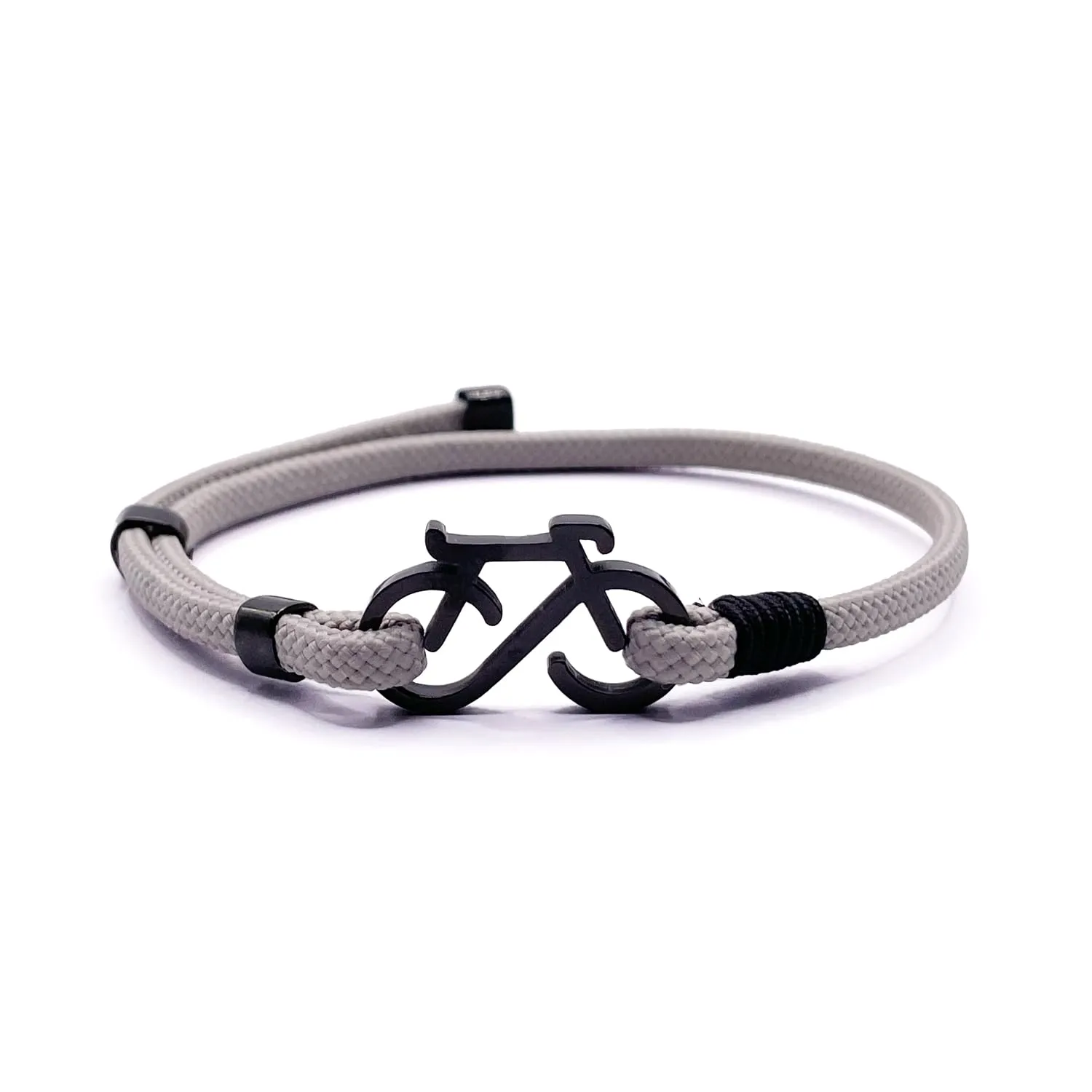 Aloha Bracciale Bici Corsa Gravel Bike Mountain Bike Idea regalo Uomo Donna Regolabile Acciaio (Grigio) - immagine 1