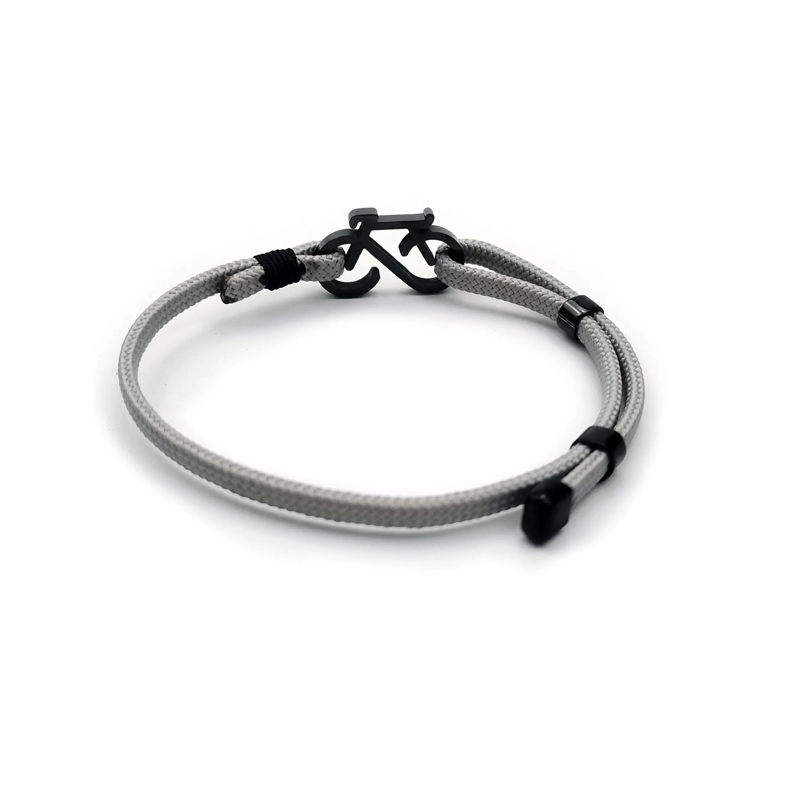 Aloha Bracciale Bici Corsa Gravel Bike Mountain Bike Idea regalo Uomo Donna Regolabile Acciaio (Grigio) - immagine 3