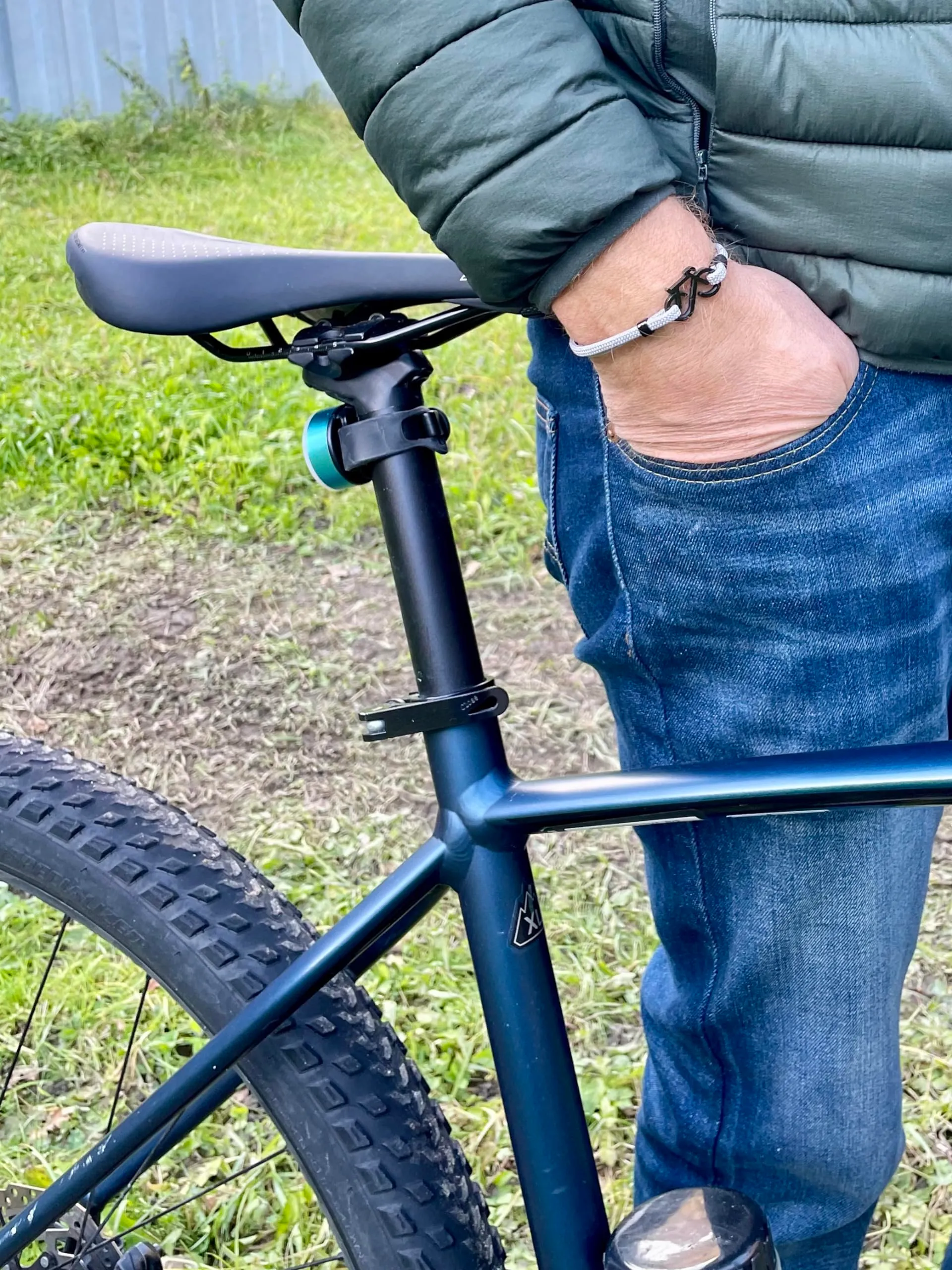 Aloha Bracciale Bici Corsa Gravel Bike Mountain Bike Idea regalo Uomo Donna Regolabile Acciaio (Grigio) - immagine 7