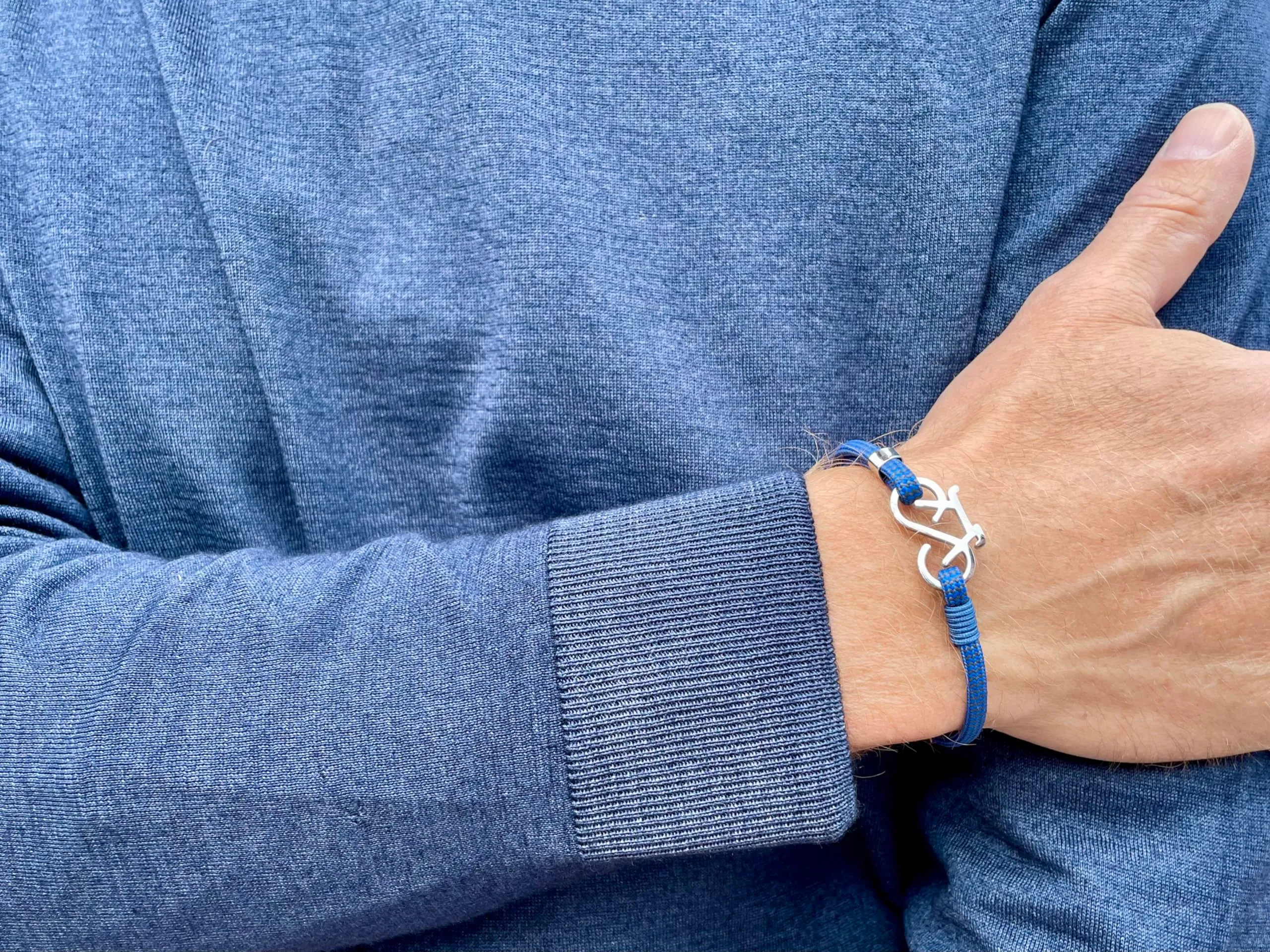 Aloha Bracciale Bici Corsa Gravel Bike Mountain Bike Idea regalo Uomo Donna Regolabile Acciaio (Blu) - immagine 5