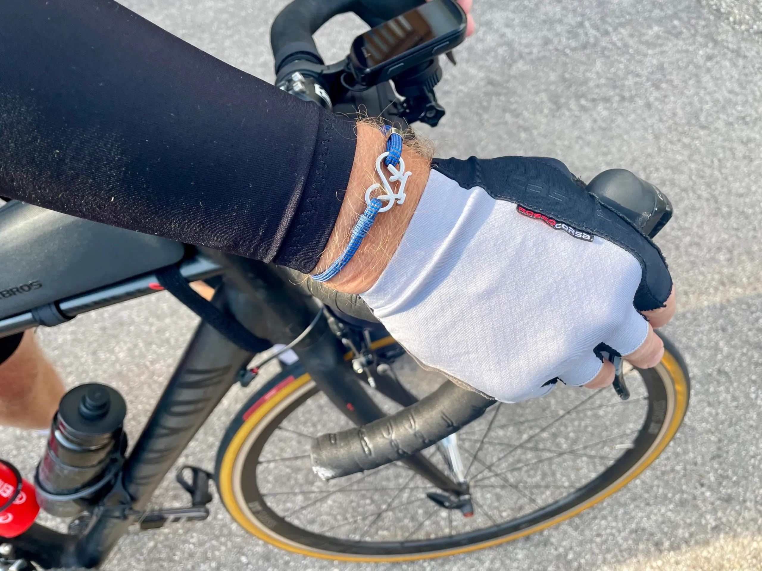 Aloha Bracciale Bici Corsa Gravel Bike Mountain Bike Idea regalo Uomo Donna Regolabile Acciaio (Blu) - immagine 7