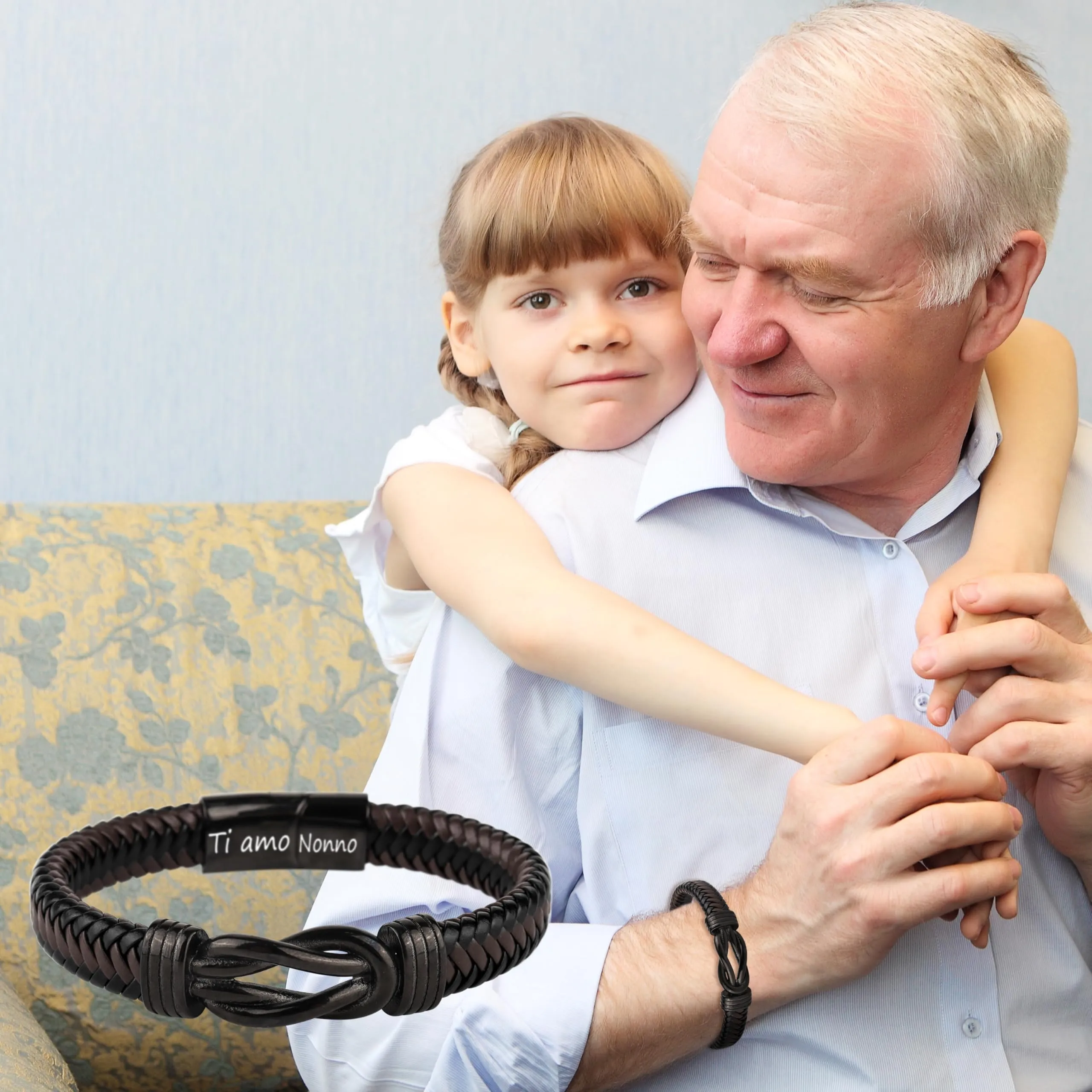 Merclix Regalo Nonno Natale Bracciale Uomo Festa Dei Nonni Idee Regalo Nonni Natale Bracciale Nonno Compleanno - immagine 5