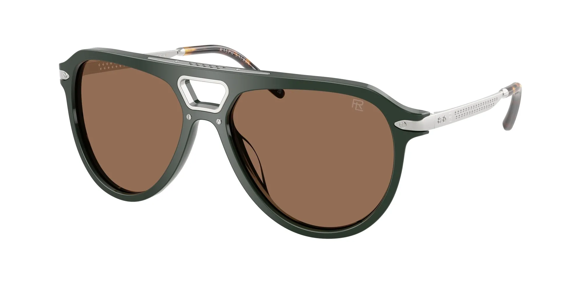 Ralph Lauren RL8228U 614073 Occhiali da sole Acetato Verde Marrone Pilot Normale - immagine 1