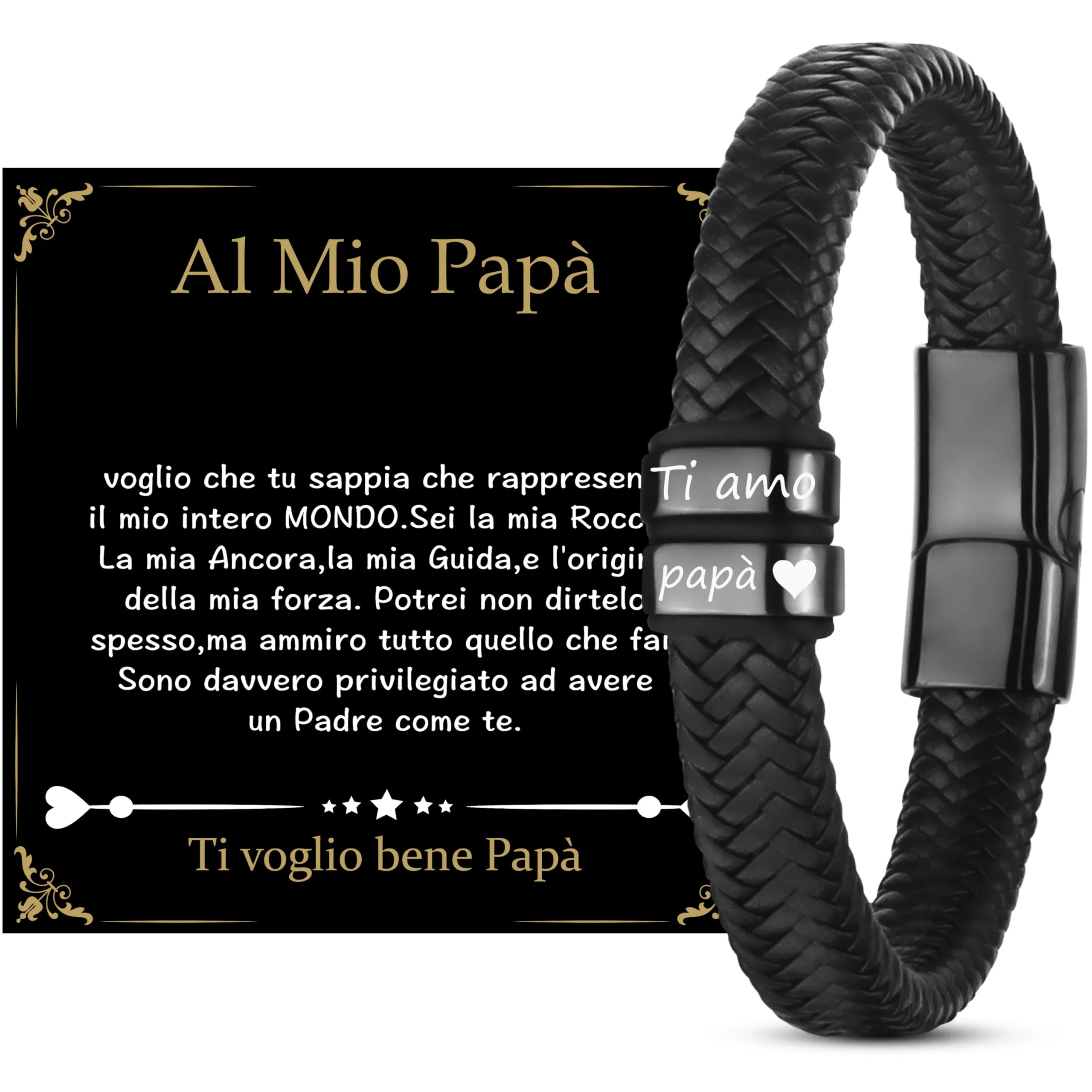 Merclix Regalo Papà Bracciale Uomo Festa Del Papa Idee Regalo Regalo Festa Del Papà Idee Regalo Papa Natale Regali Per Papà Regalo Papa Compleanno Regalo Natale Papà Regalo Per Papà Regalo Neo Papà - immagine 1