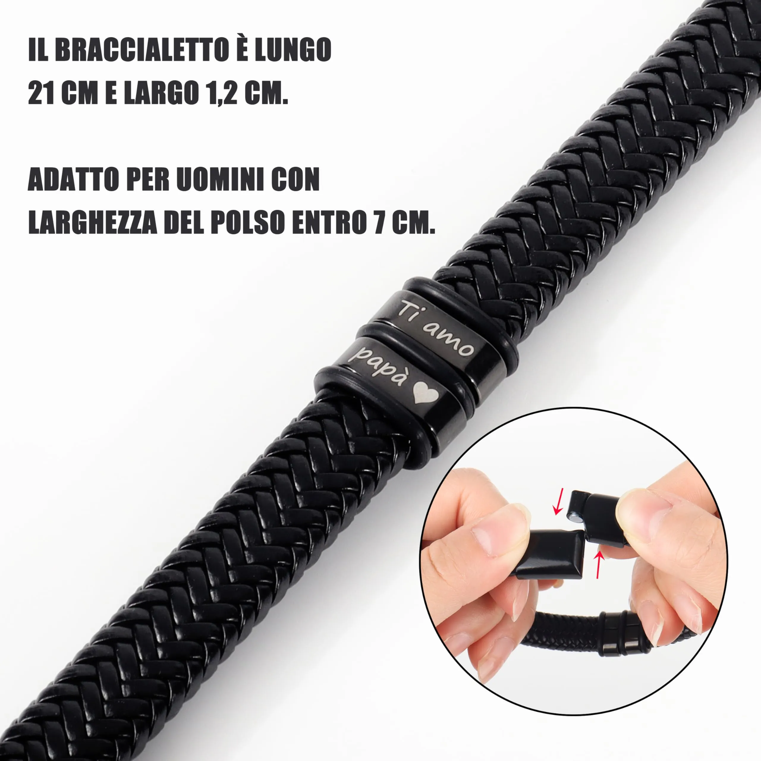 Merclix Regalo Papà Bracciale Uomo Festa Del Papa Idee Regalo Regalo Festa Del Papà Idee Regalo Papa Natale Regali Per Papà Regalo Papa Compleanno Regalo Natale Papà Regalo Per Papà Regalo Neo Papà - immagine 3
