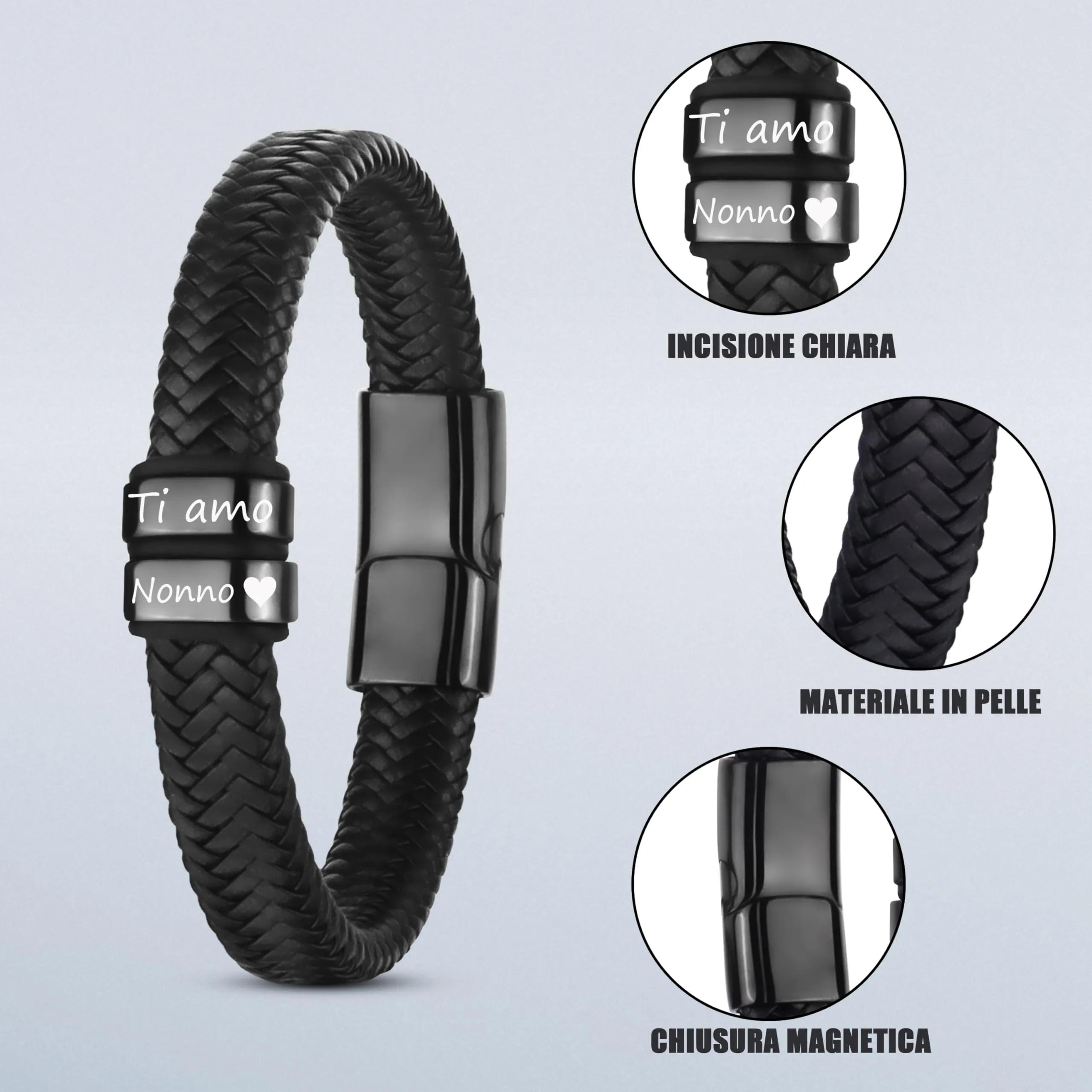 Merclix Regalo Nonno Compleanno Bracciale Uomo Regalo Nonno Natale Regali Nonno Regalo Per Nonno Festa Dei Nonni Idee Regalo Regalo Festa Dei Nonni Nonno Idee Regalo Regali Per Nonno Da Nipoti - immagine 2
